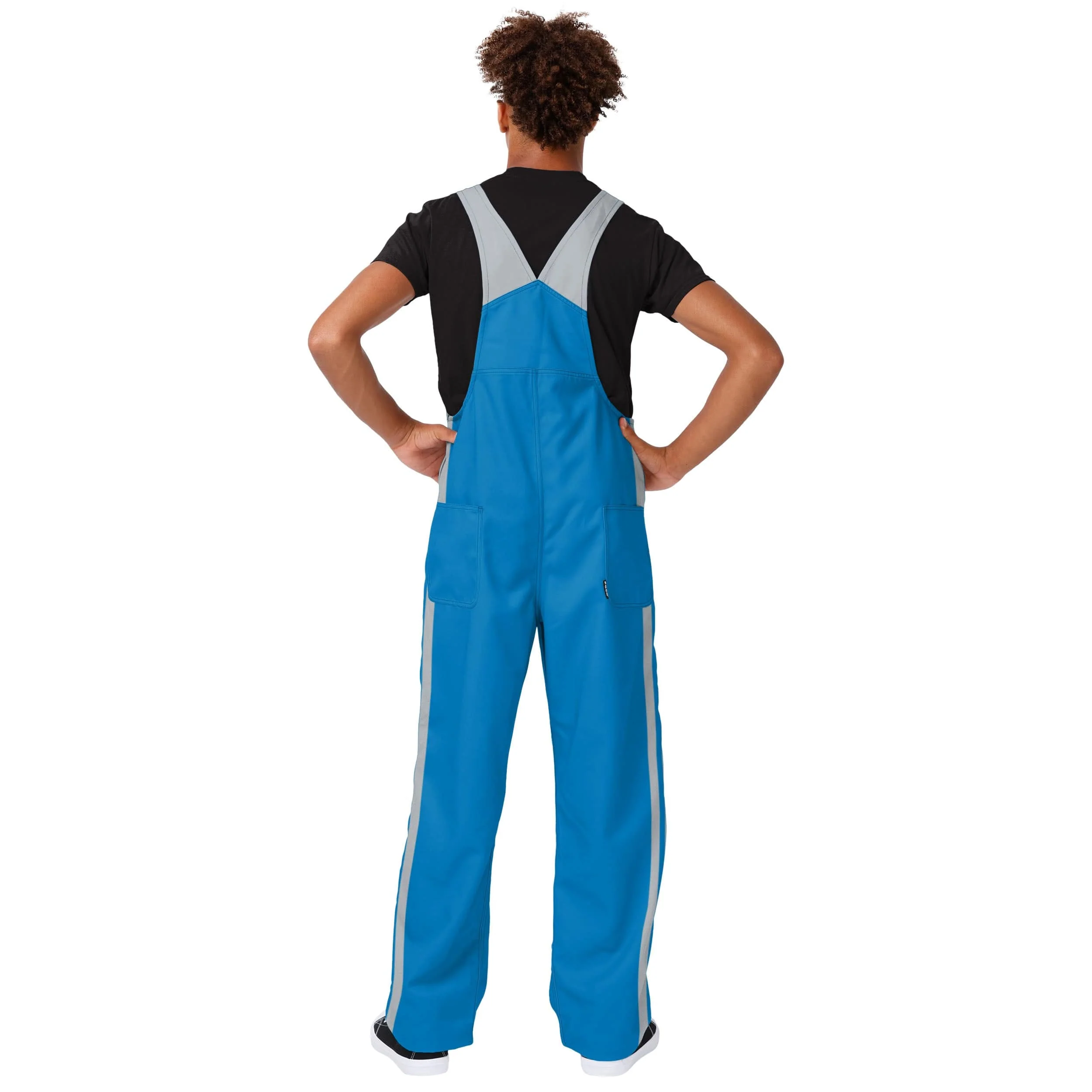 Detroit Lions NFL Mens Team Stripe Bib Overalls - Image 2