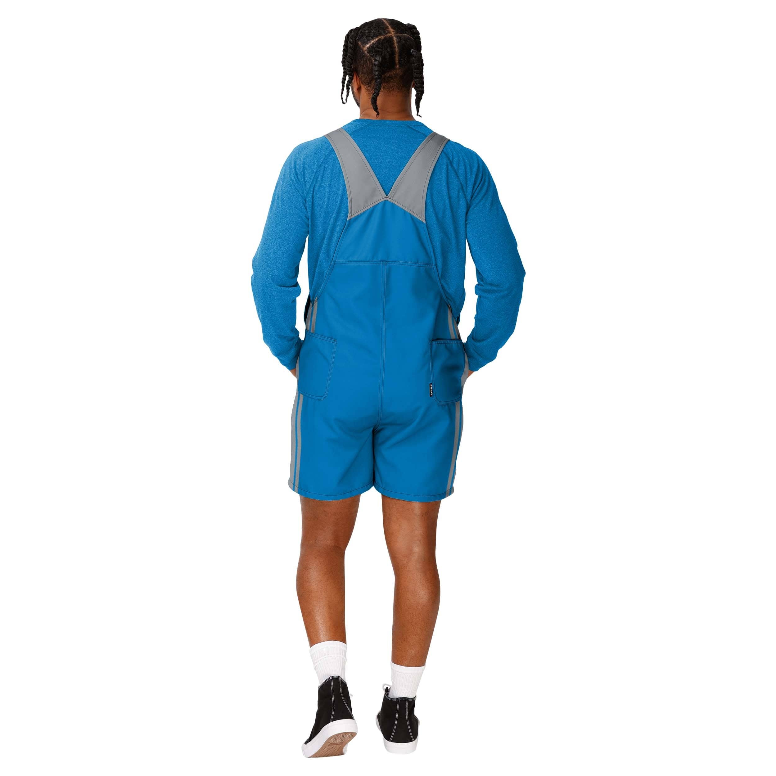 Detroit Lions NFL Mens Team Stripe Bib Shortalls - Image 2
