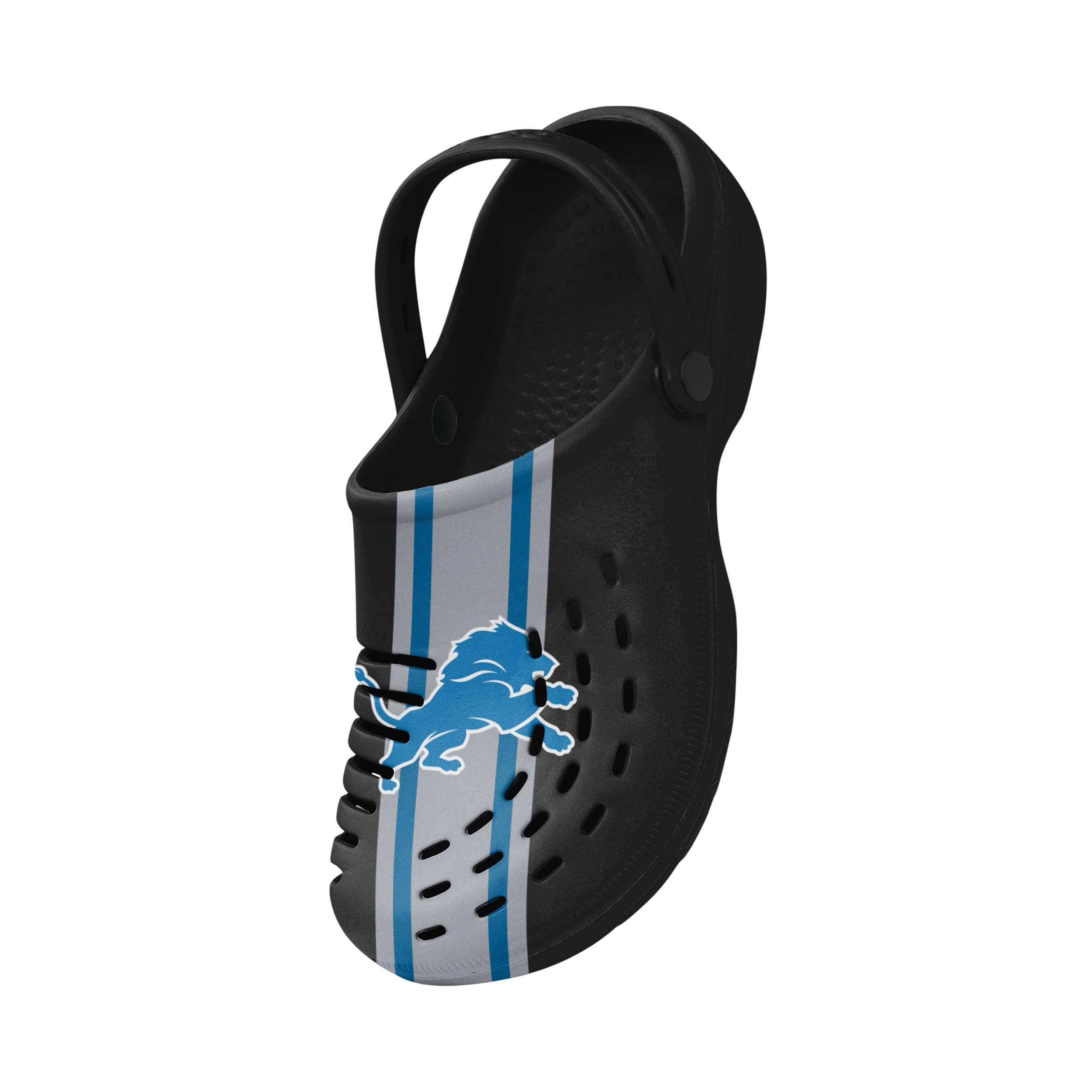 Detroit Lions NFL Mens Team Stripe Clog With Strap - Image 3