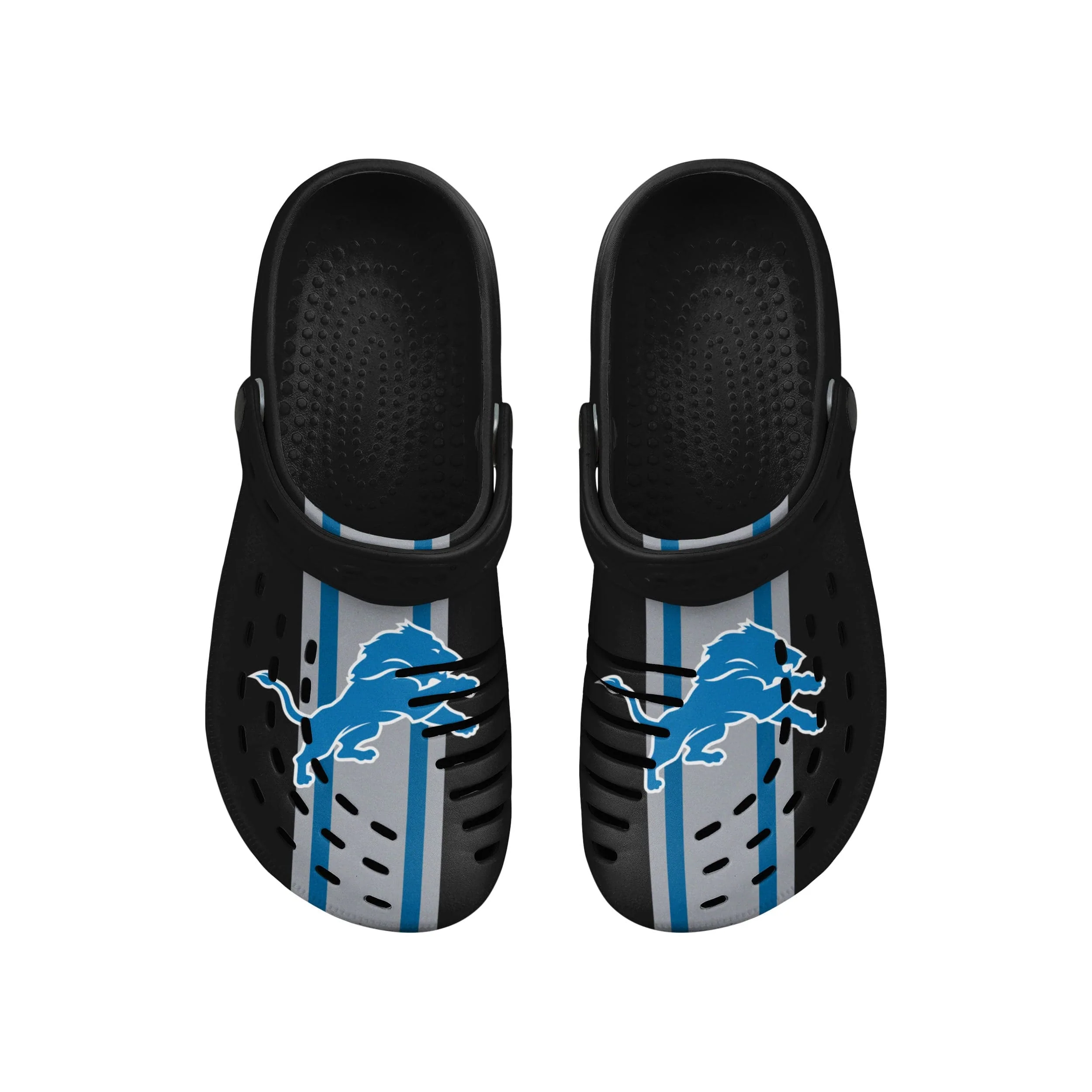 Detroit Lions NFL Mens Team Stripe Clog With Strap - Image 4