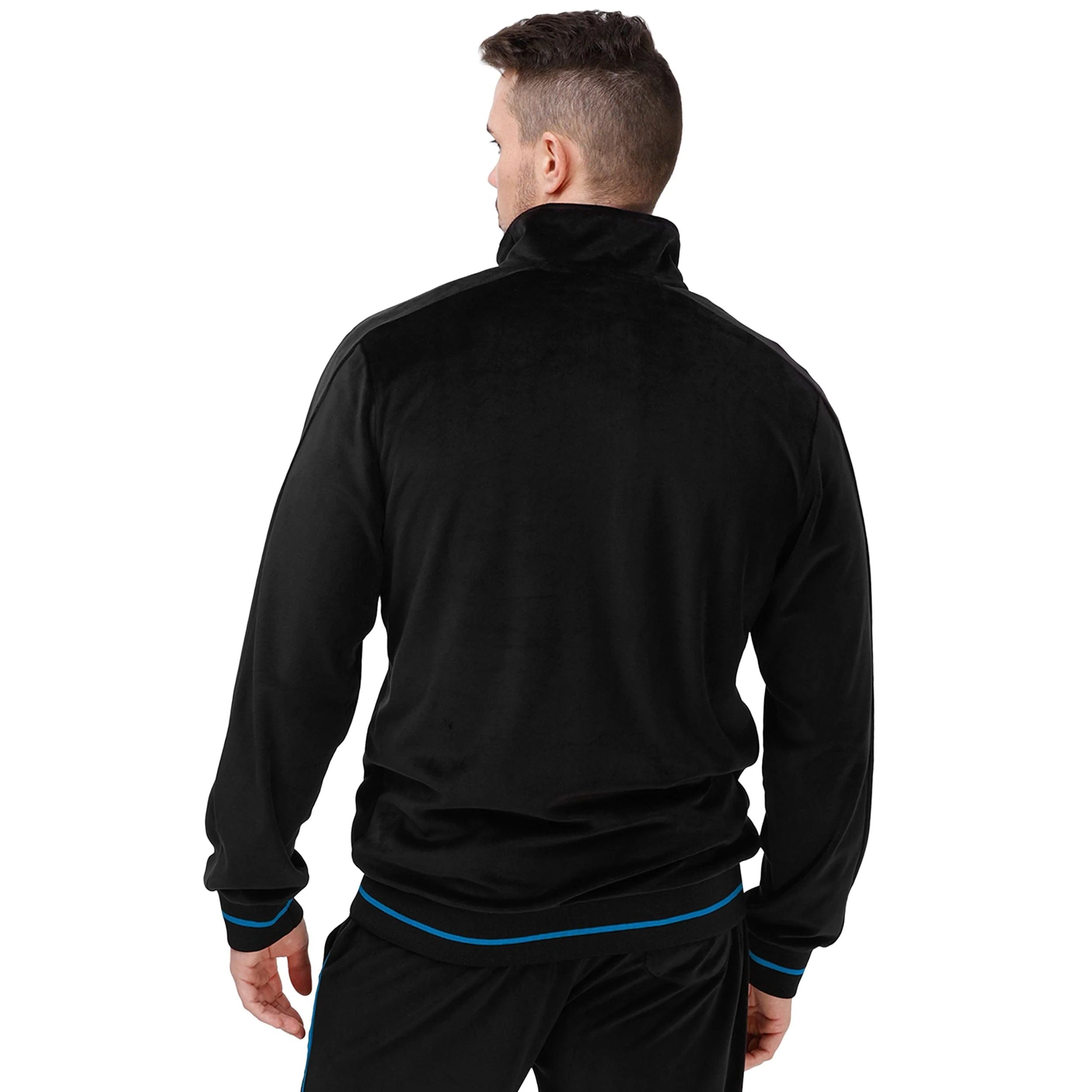 Detroit Lions NFL Mens Velour Zip Up Top - Image 2