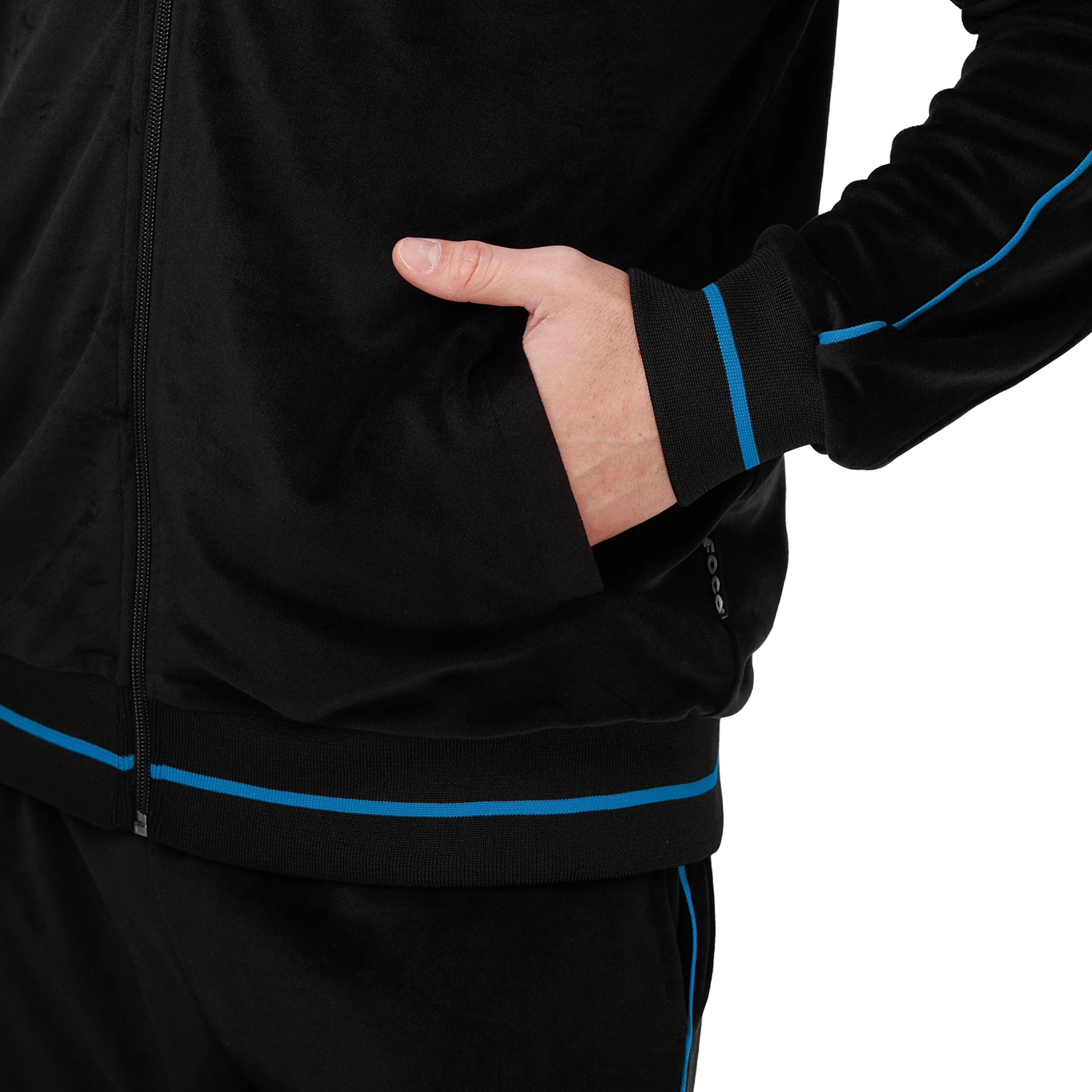 Detroit Lions NFL Mens Velour Zip Up Top - Image 4