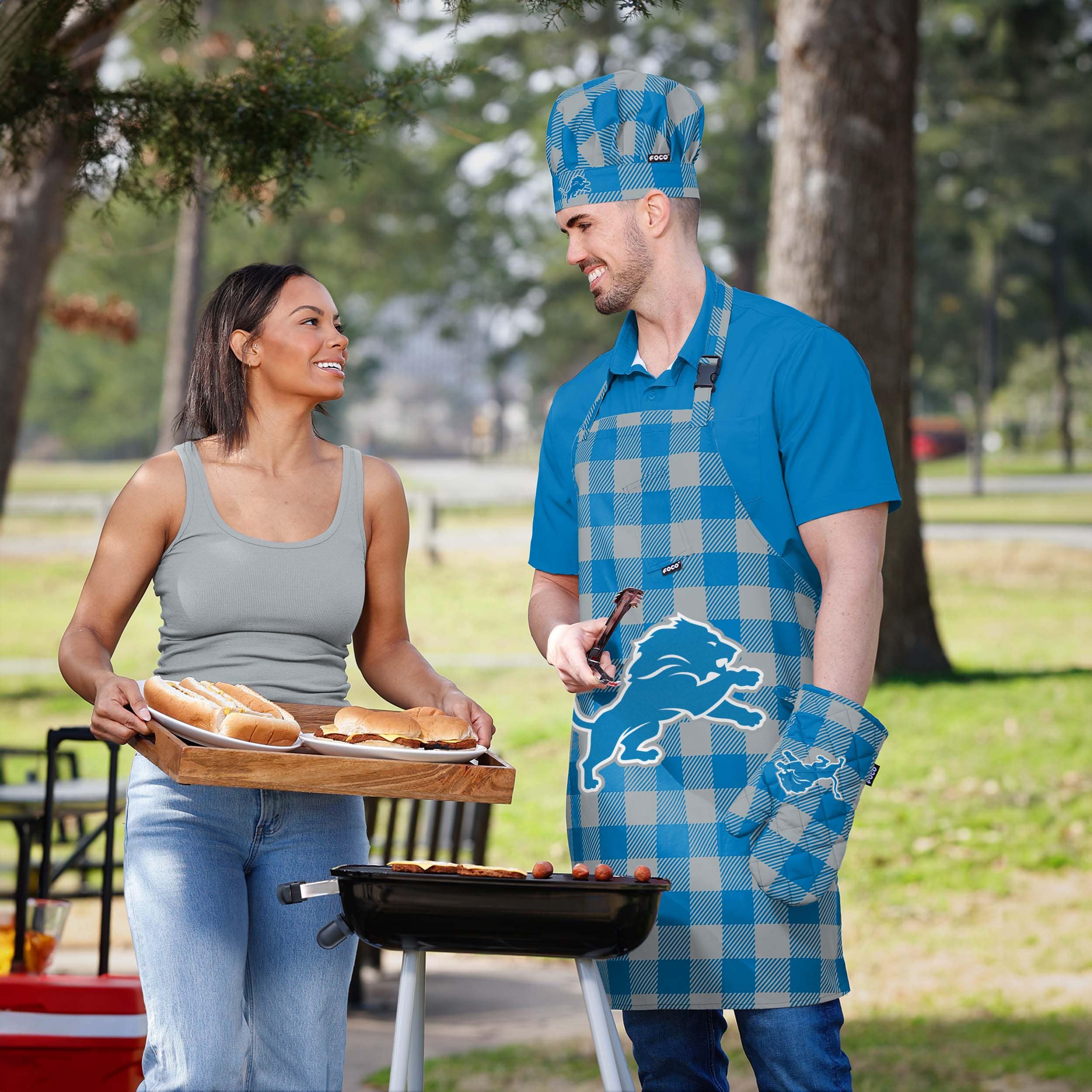 Detroit Lions NFL Plaid Chef Set - Image 5