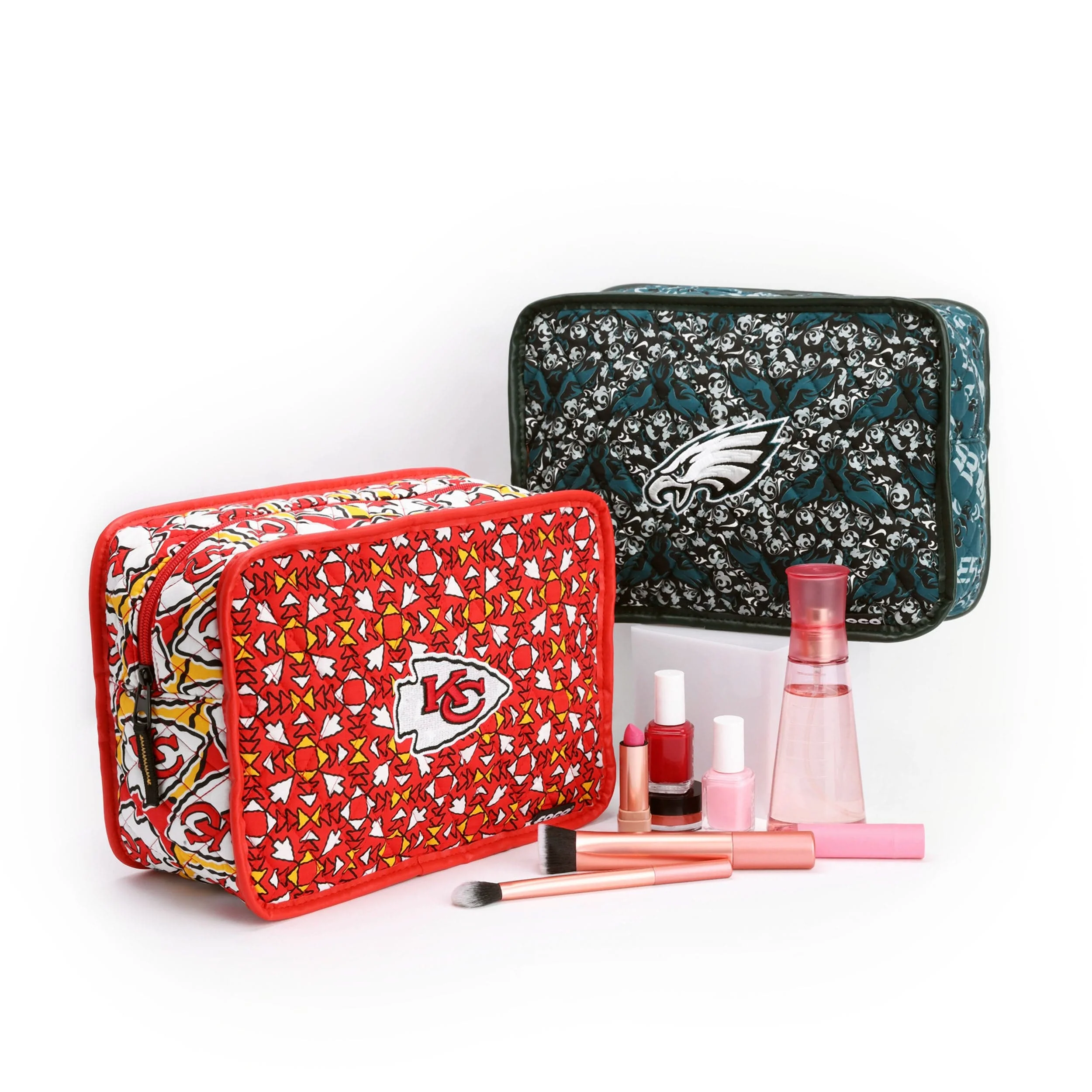 Detroit Lions NFL Quilted Printed Cosmetic Bag - Image 2