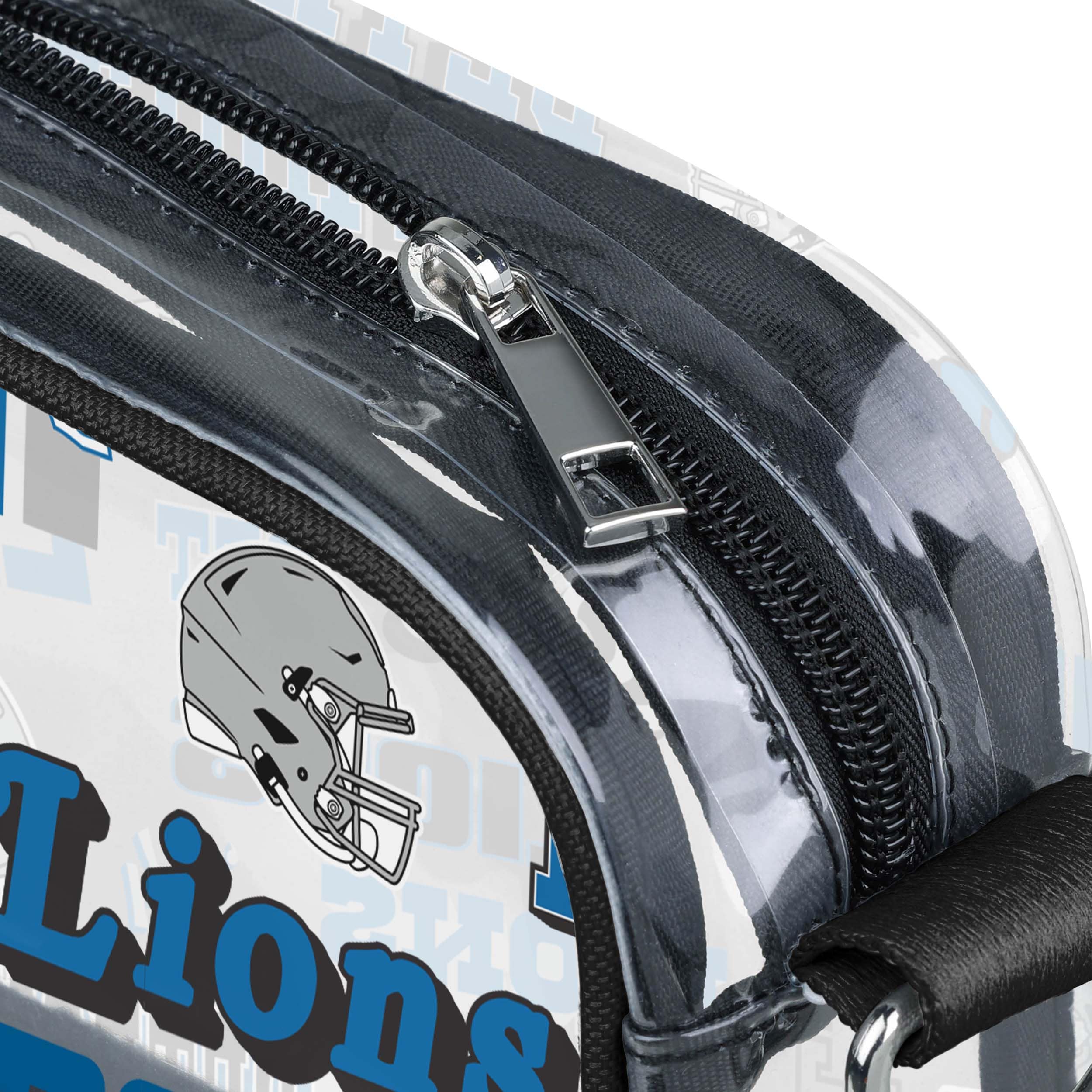 Detroit Lions NFL Repeat Retro Print Clear Crossbody Bag - Image 4