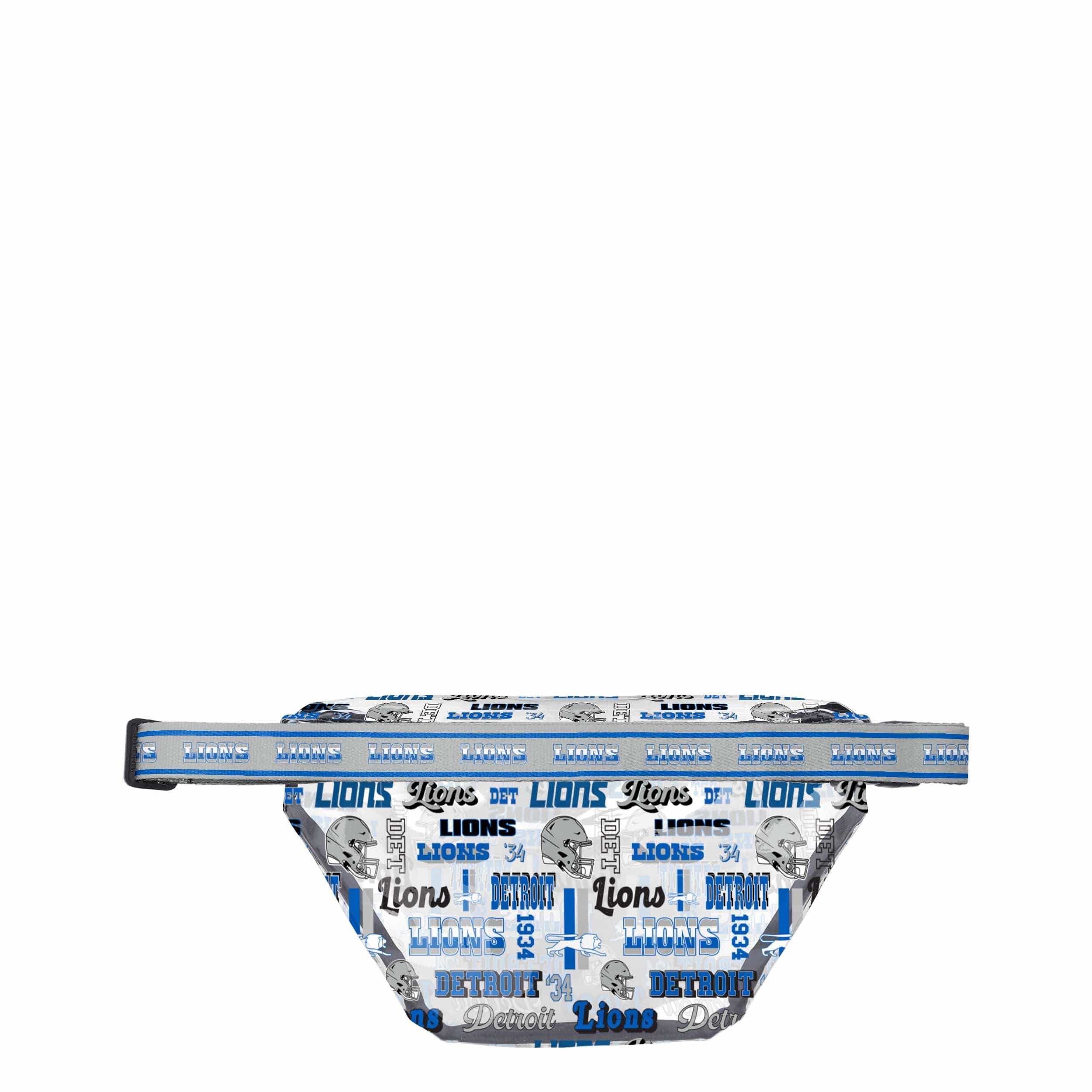 Detroit Lions NFL Repeat Retro Print Clear Fanny Pack - Image 3