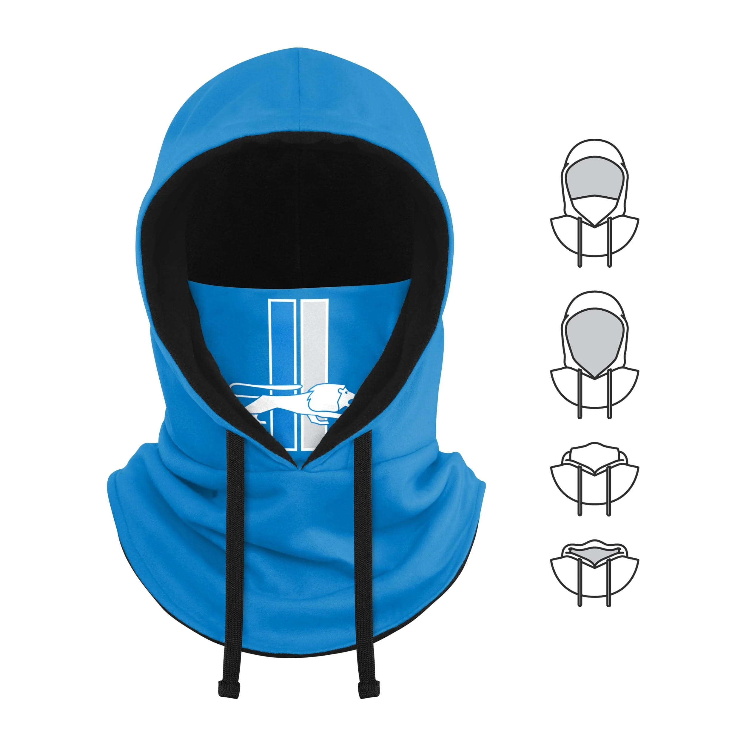 Detroit Lions NFL Retro Drawstring Hooded Gaiter - Image 5