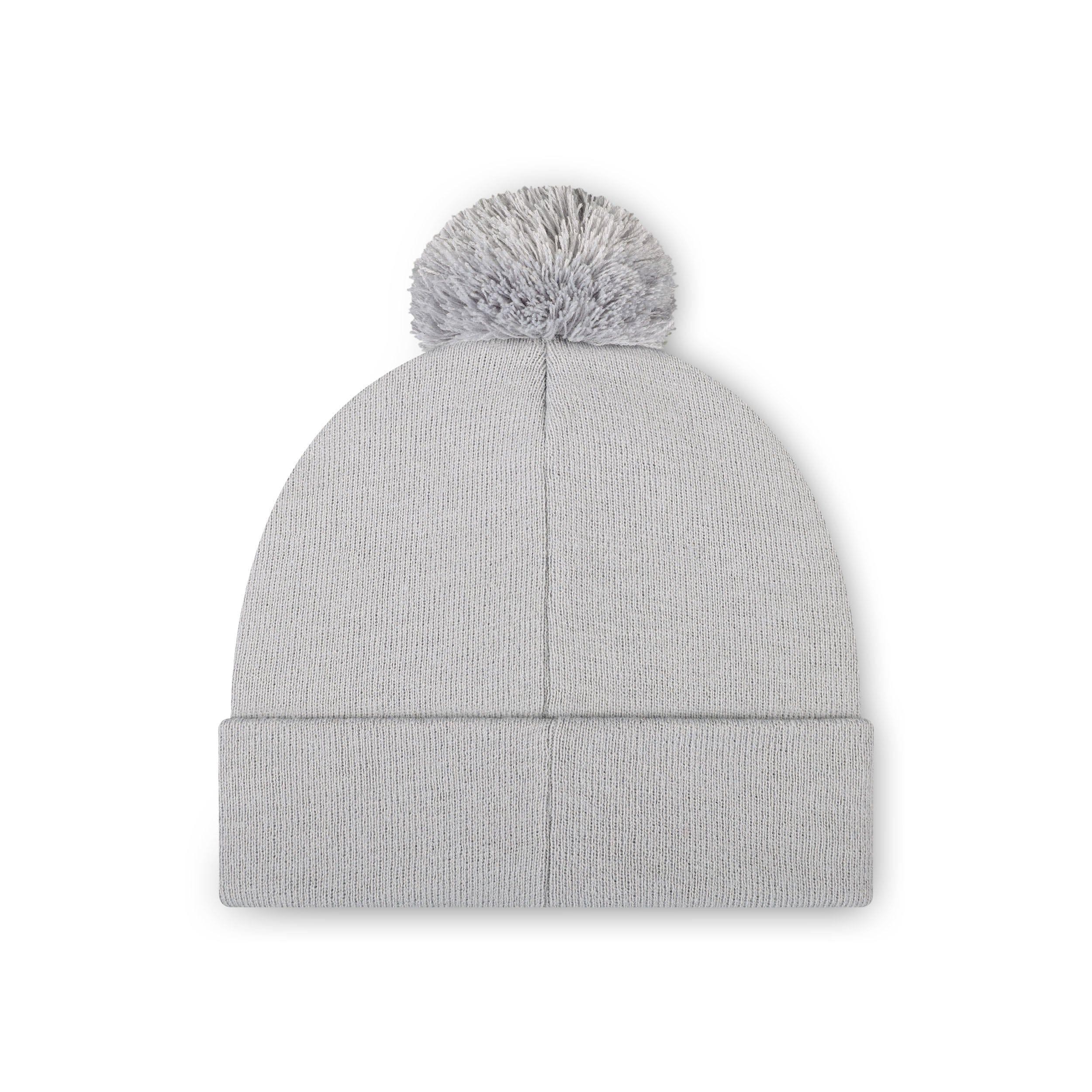 Detroit Lions NFL Silver Basic Primary Logo Pom Beanie - Image 2