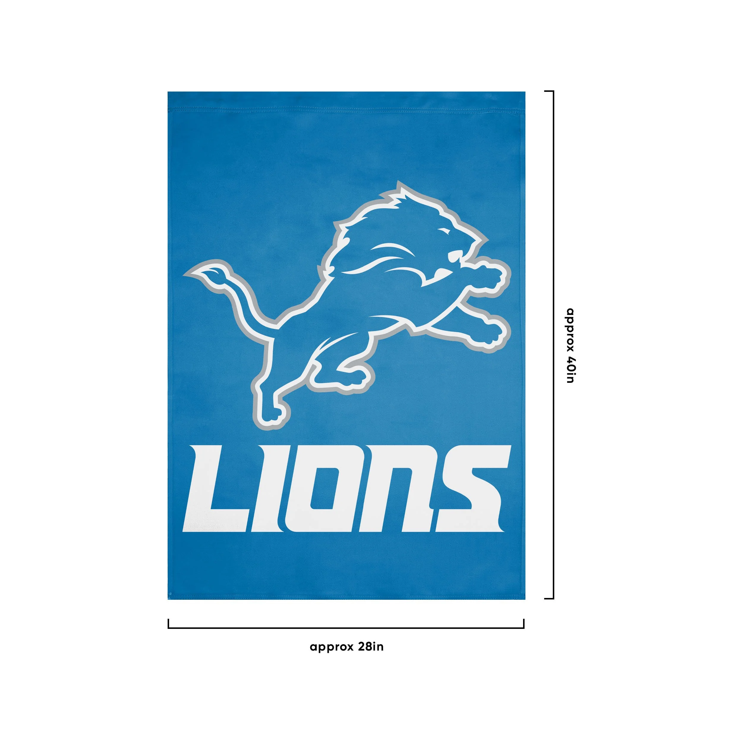 Detroit Lions NFL Solid Vertical Flag - Image 3