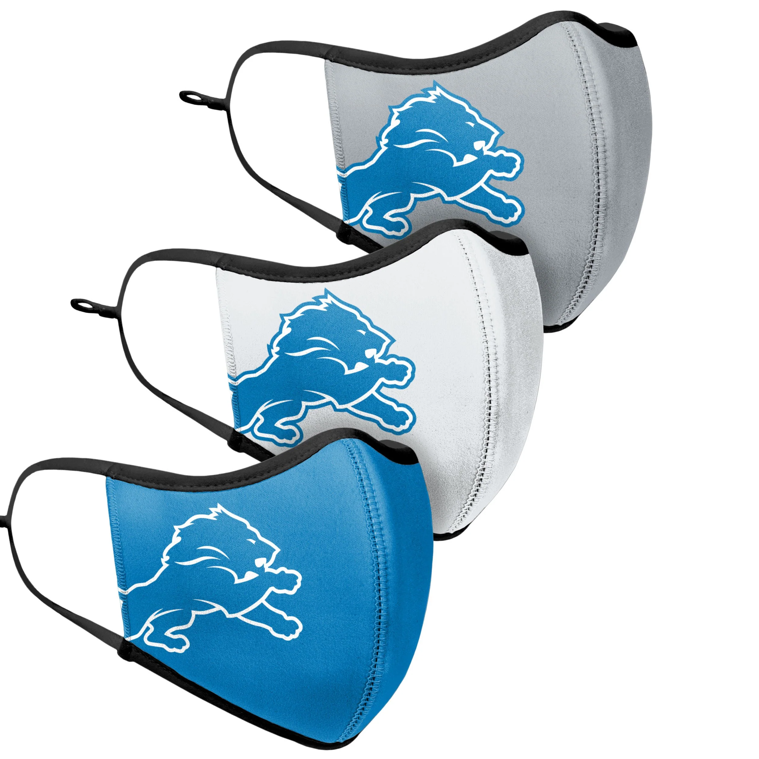 Detroit Lions NFL Sport 3 Pack Face Cover - Image 3