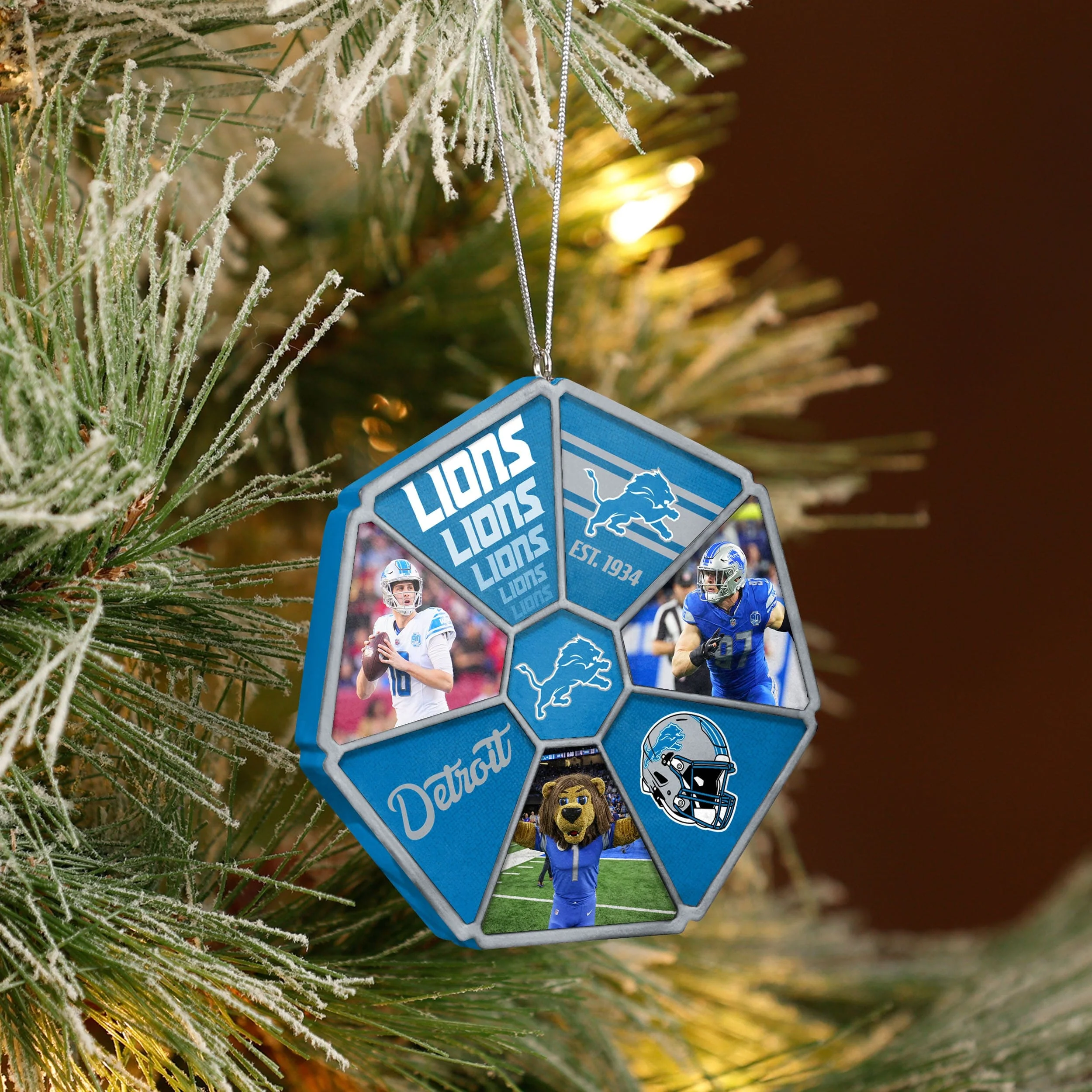 Detroit Lions NFL Team Wheel Ornament - Image 3