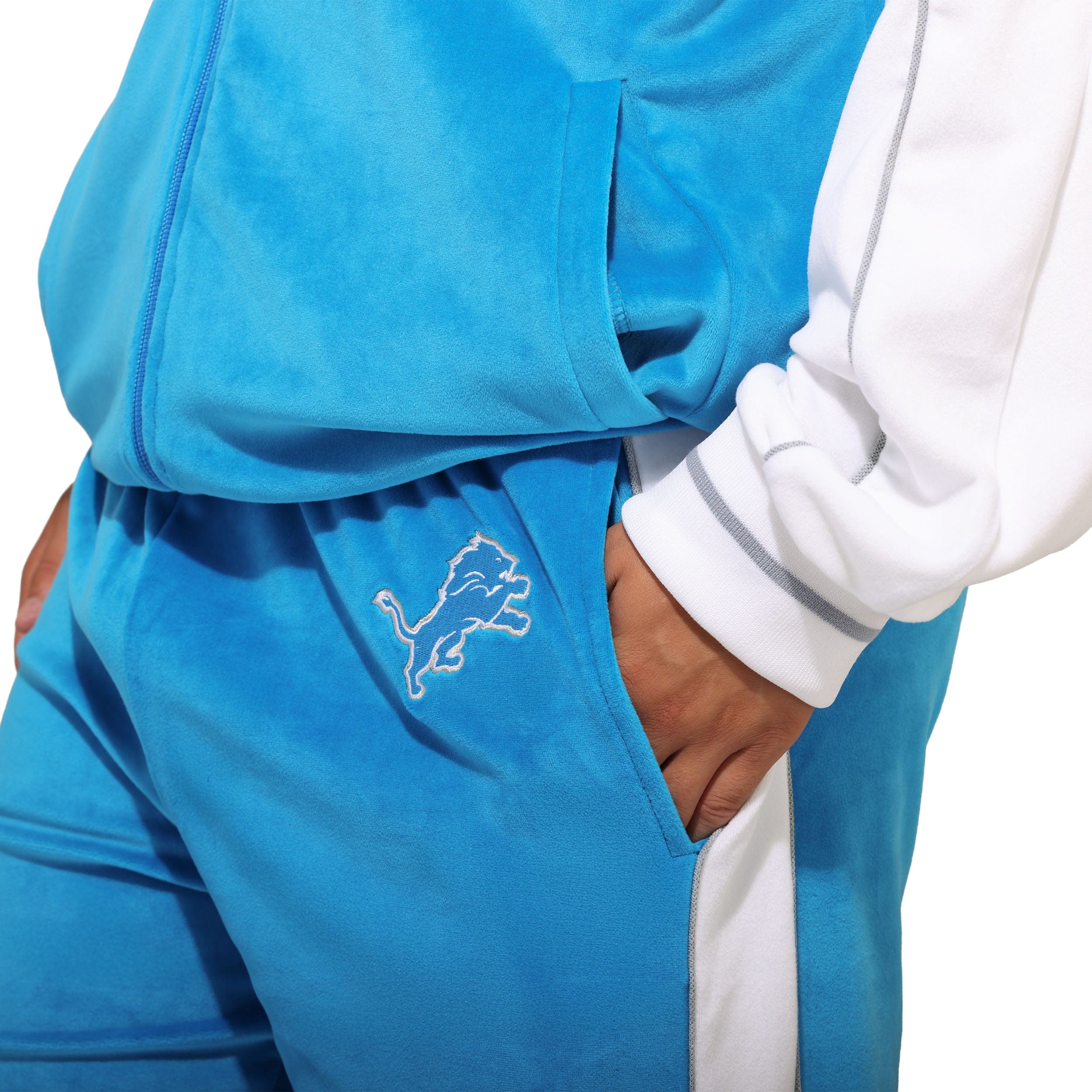 Detroit Lions NFL Two Tone Velour Pants - Image 3