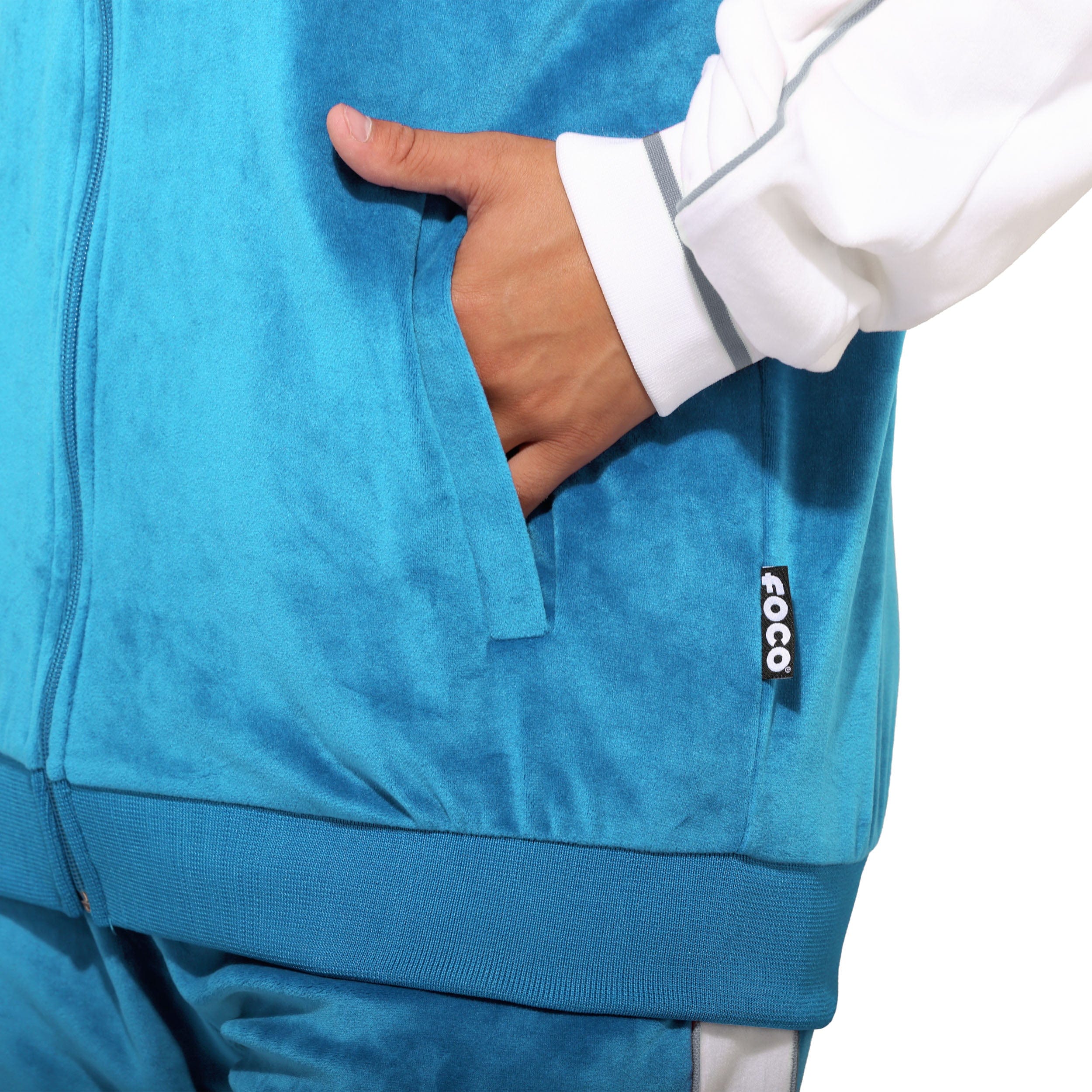 Detroit Lions NFL Two Tone Velour Zip Up Top - Image 4