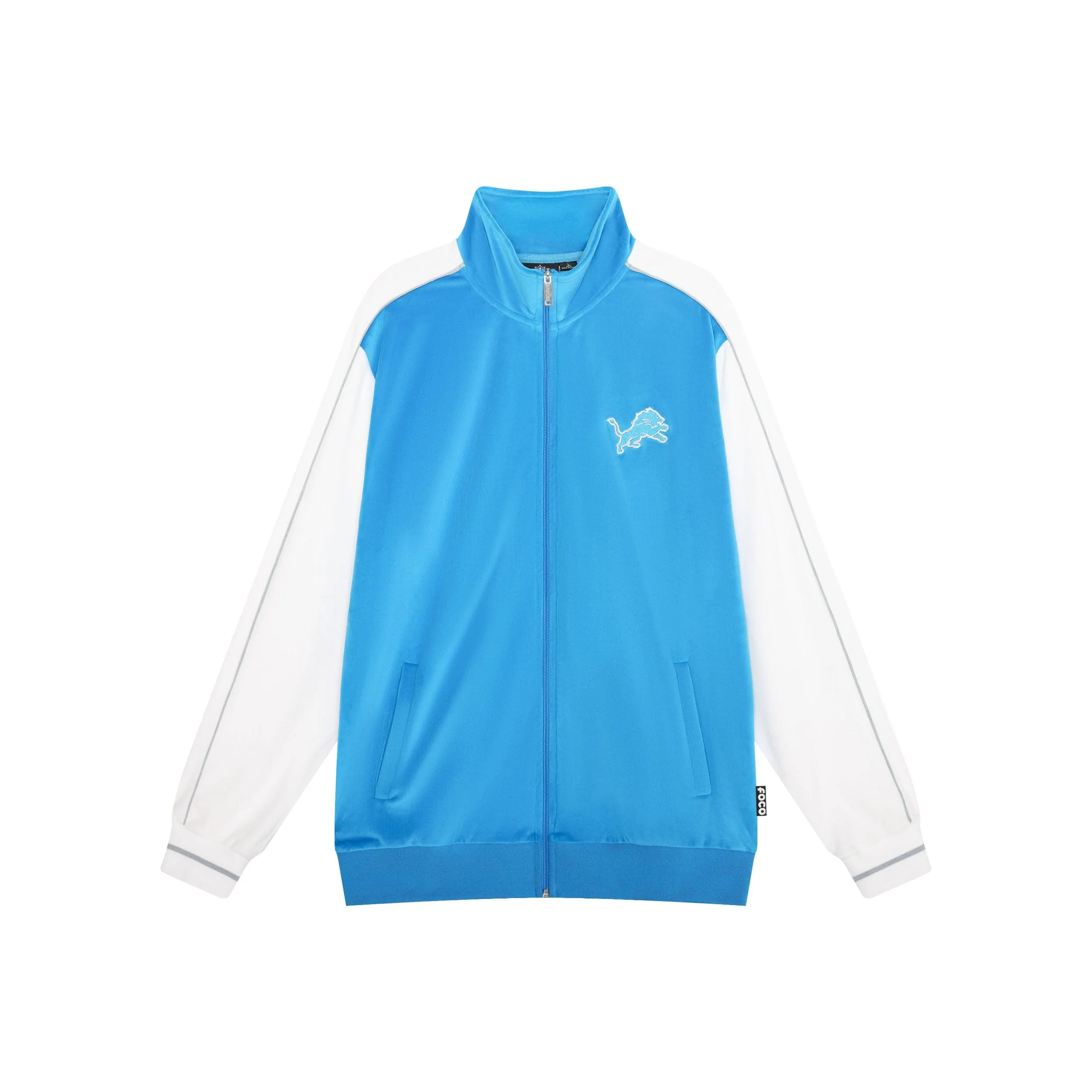 Detroit Lions NFL Two Tone Velour Zip Up Top - Image 6
