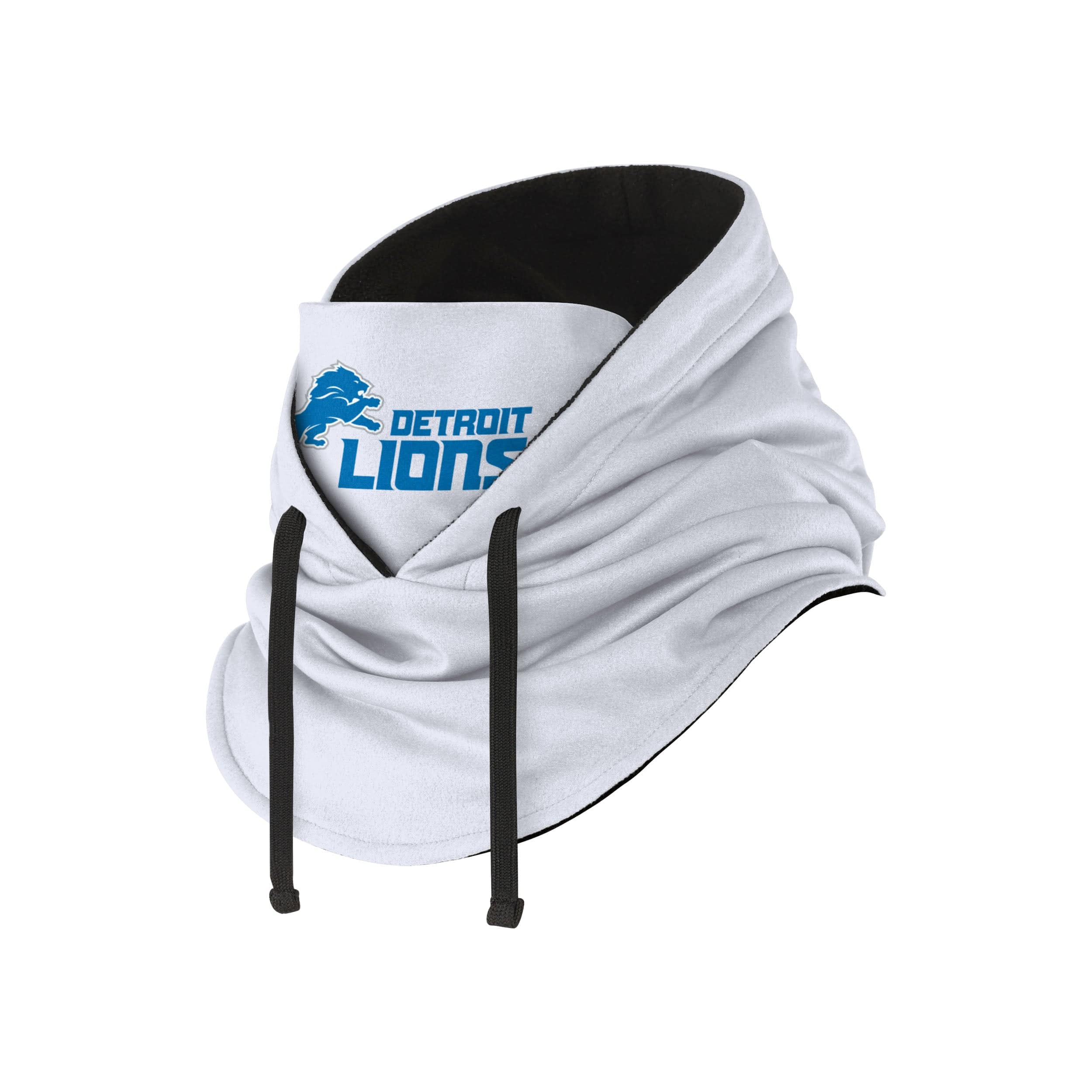 Detroit Lions NFL White Drawstring Hooded Gaiter - Image 2
