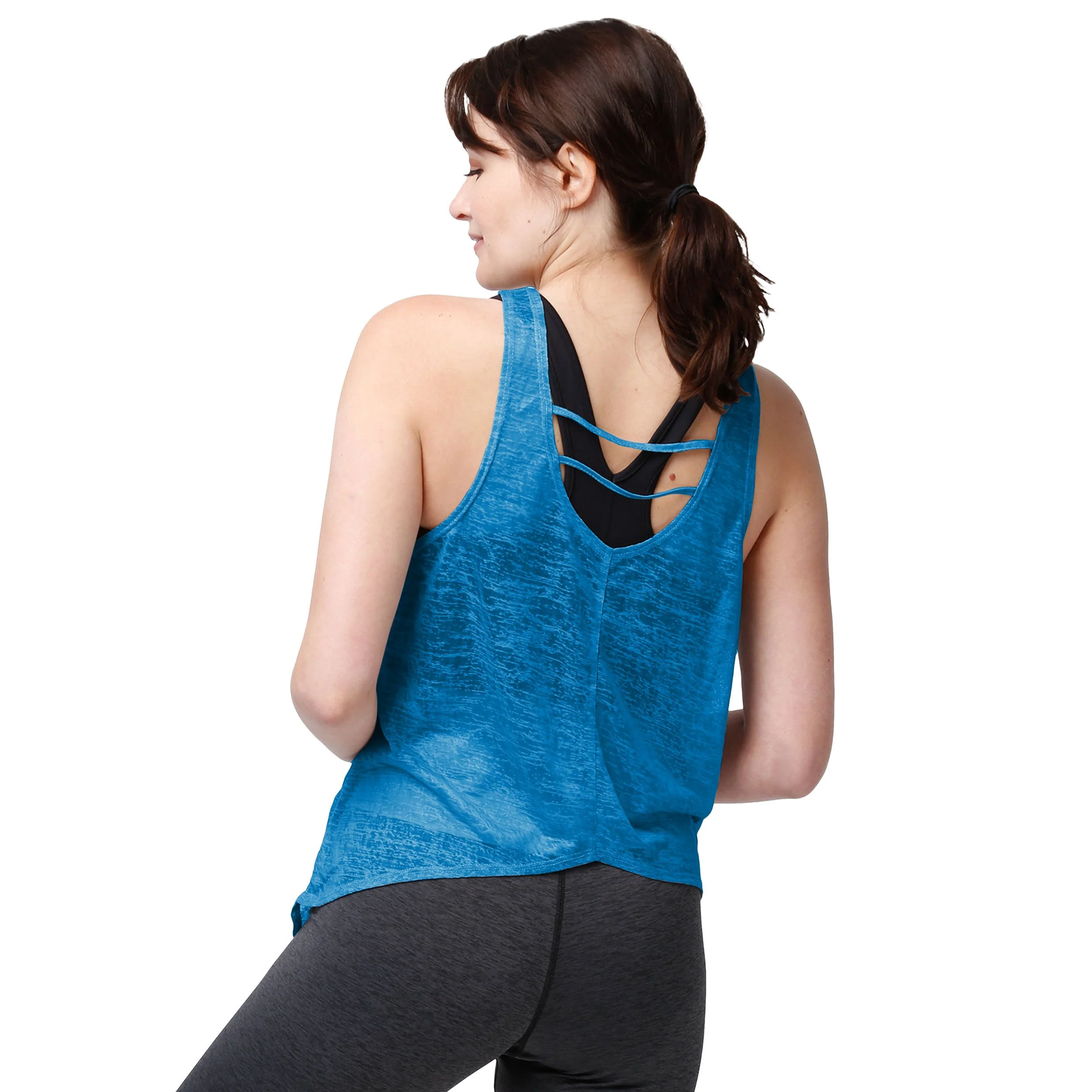 Detroit Lions NFL Womens Burn Out Sleeveless Top - Image 3
