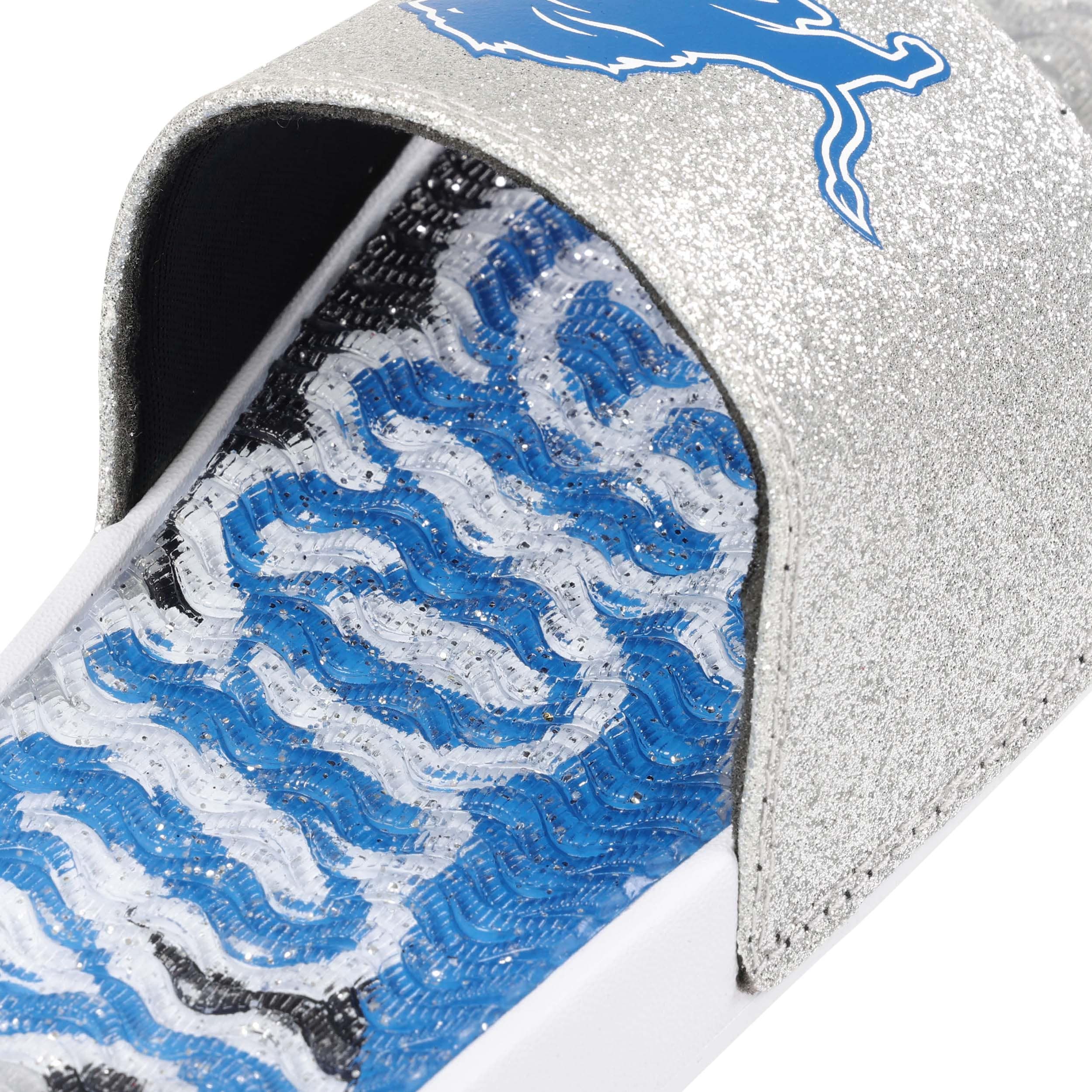 Detroit Lions NFL Womens Glitter Gel Slide - Image 4