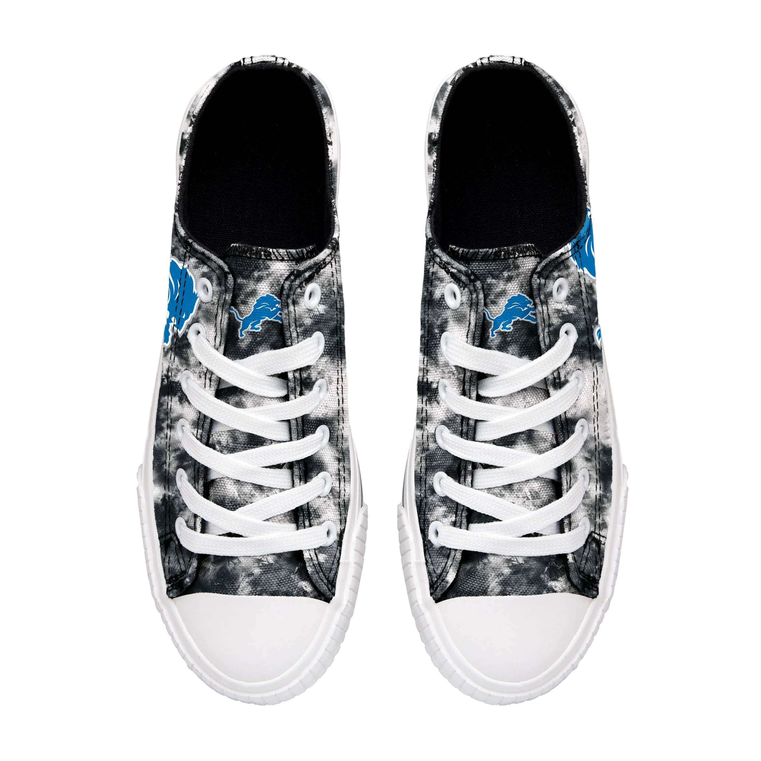 Detroit Lions NFL Womens Low Top Tie-Dye Canvas Shoes - Image 5