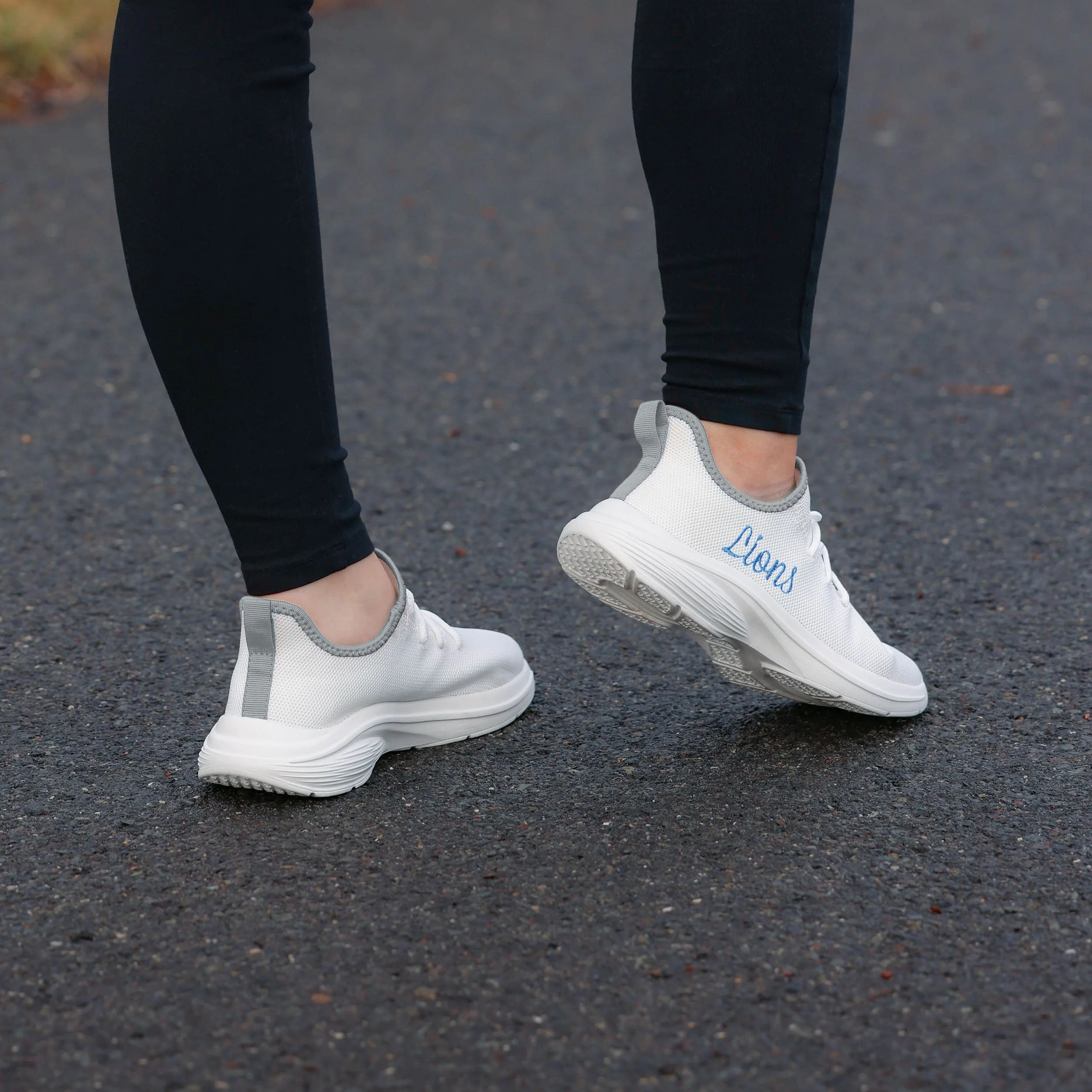 Detroit Lions NFL Womens Midsole White Sneakers - Image 3