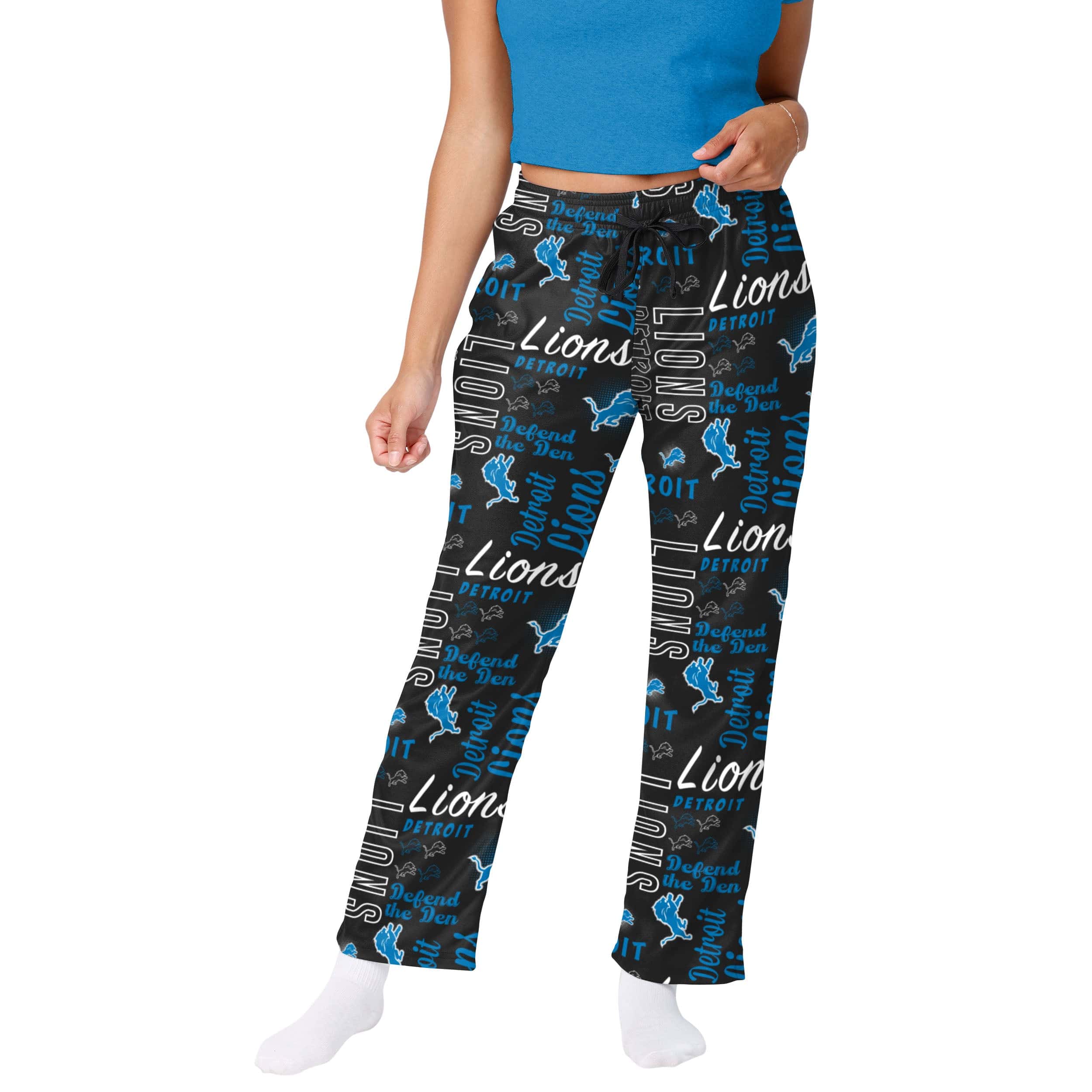 Detroit Lions NFL Womens Mini Print Lounge Pants