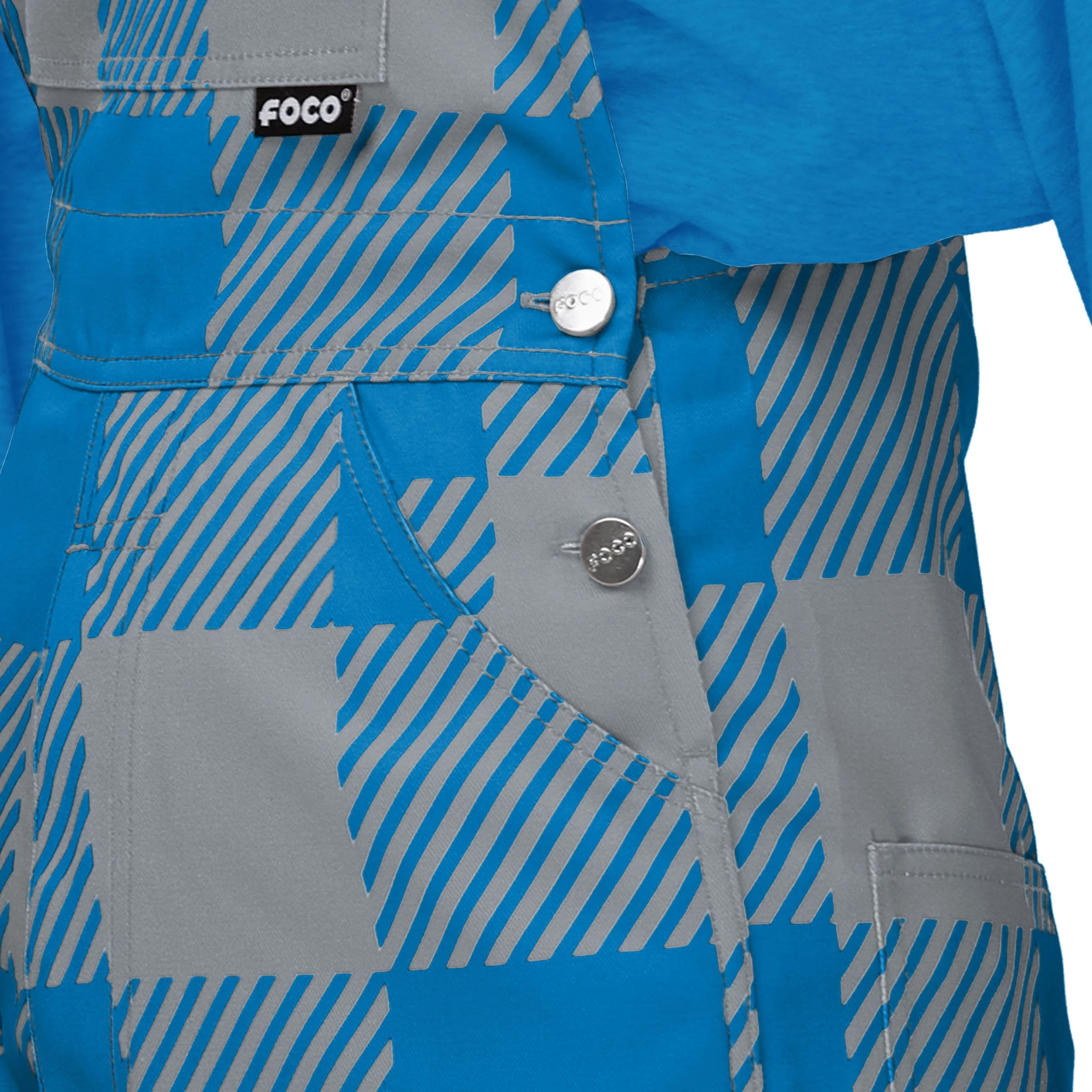 Detroit Lions NFL Womens Plaid Bib Overalls - Image 5