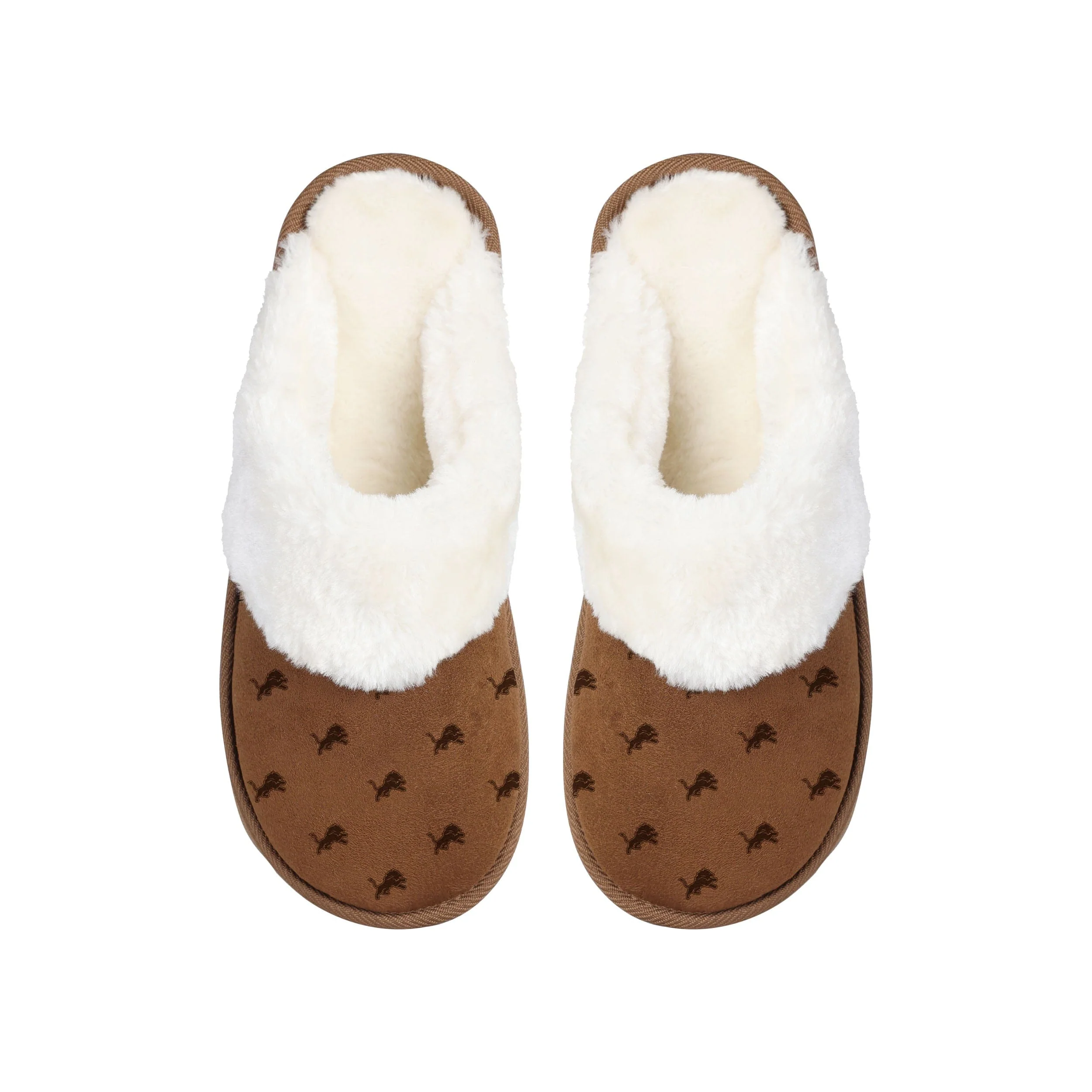 Detroit Lions NFL Womens Repeat Logo Moccasin Slippers - Image 3