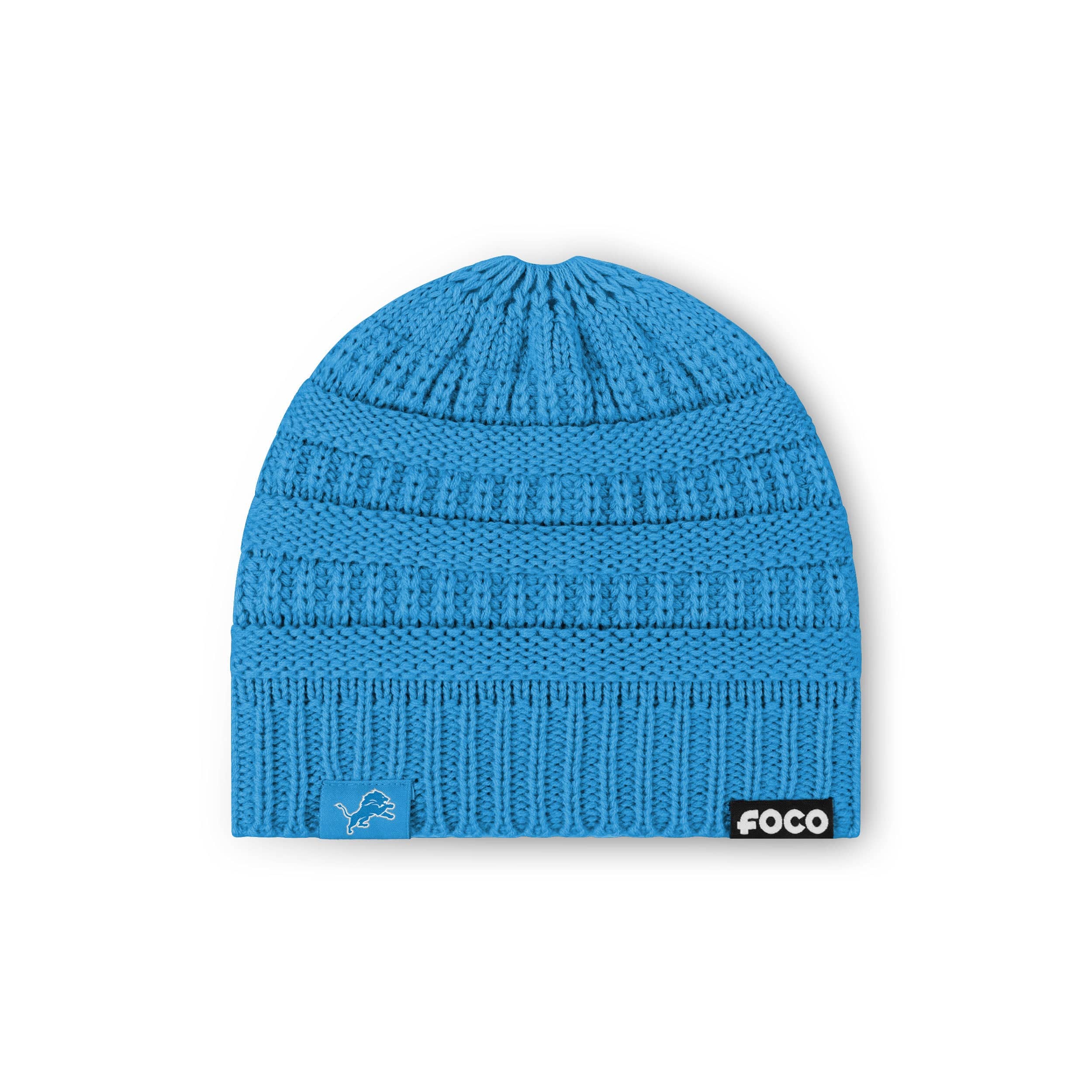 Detroit Lions NFL Womens Solid Ponytail Beanie