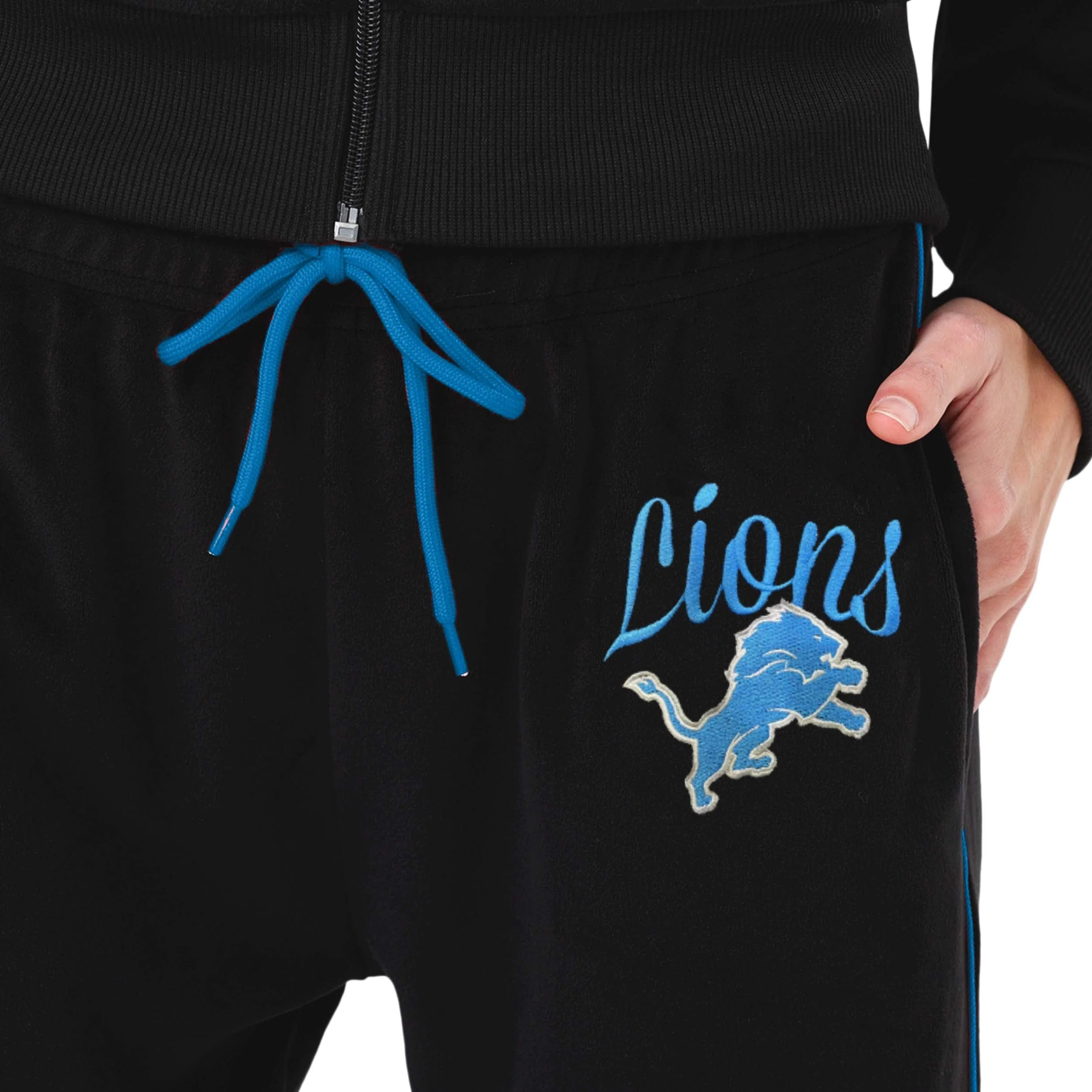 Detroit Lions NFL Womens Velour Pants - Image 3