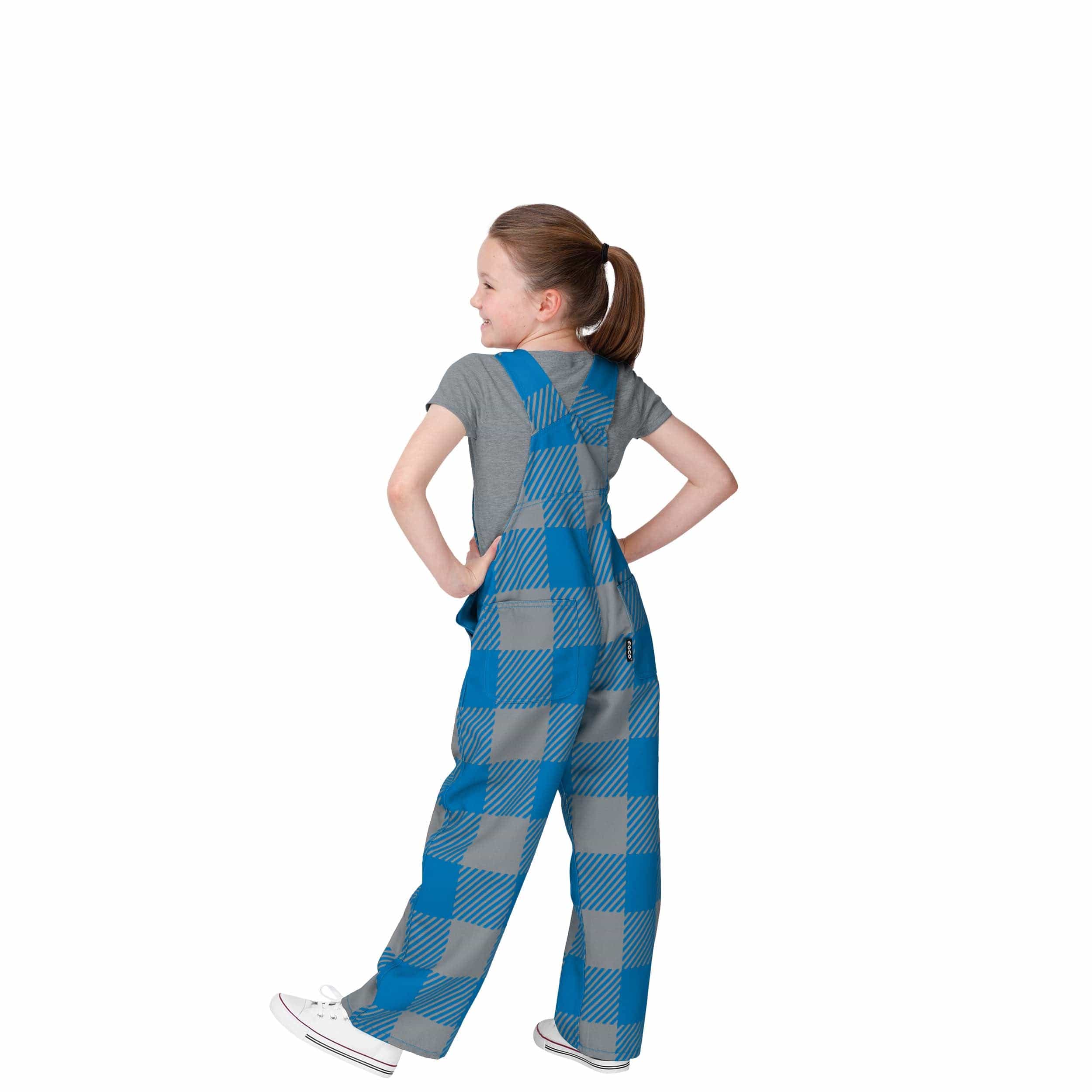 Detroit Lions NFL Youth Plaid Bib Overalls - Image 2