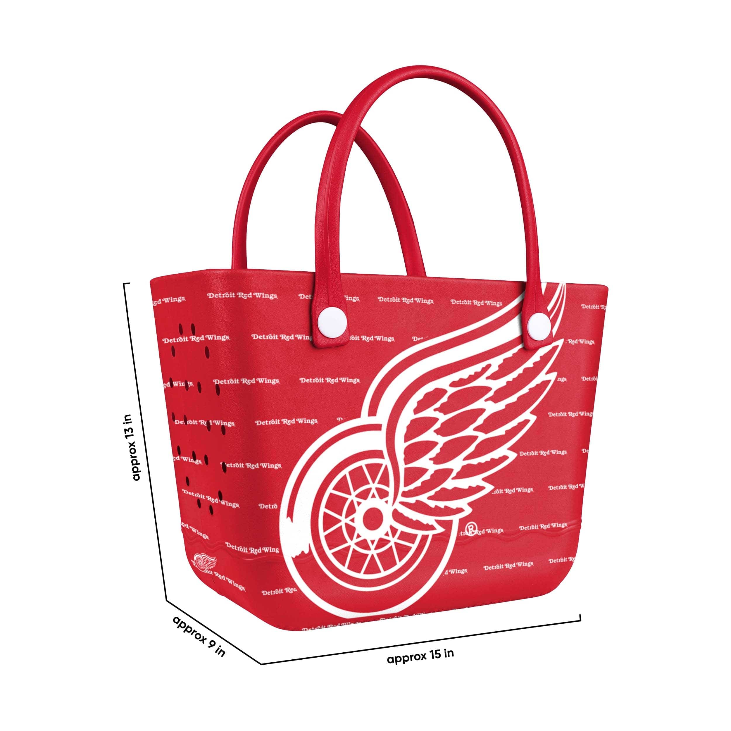 Detroit Red Wings NHL Big Logo Mini Print Tailgate Tote Bag - Image 3