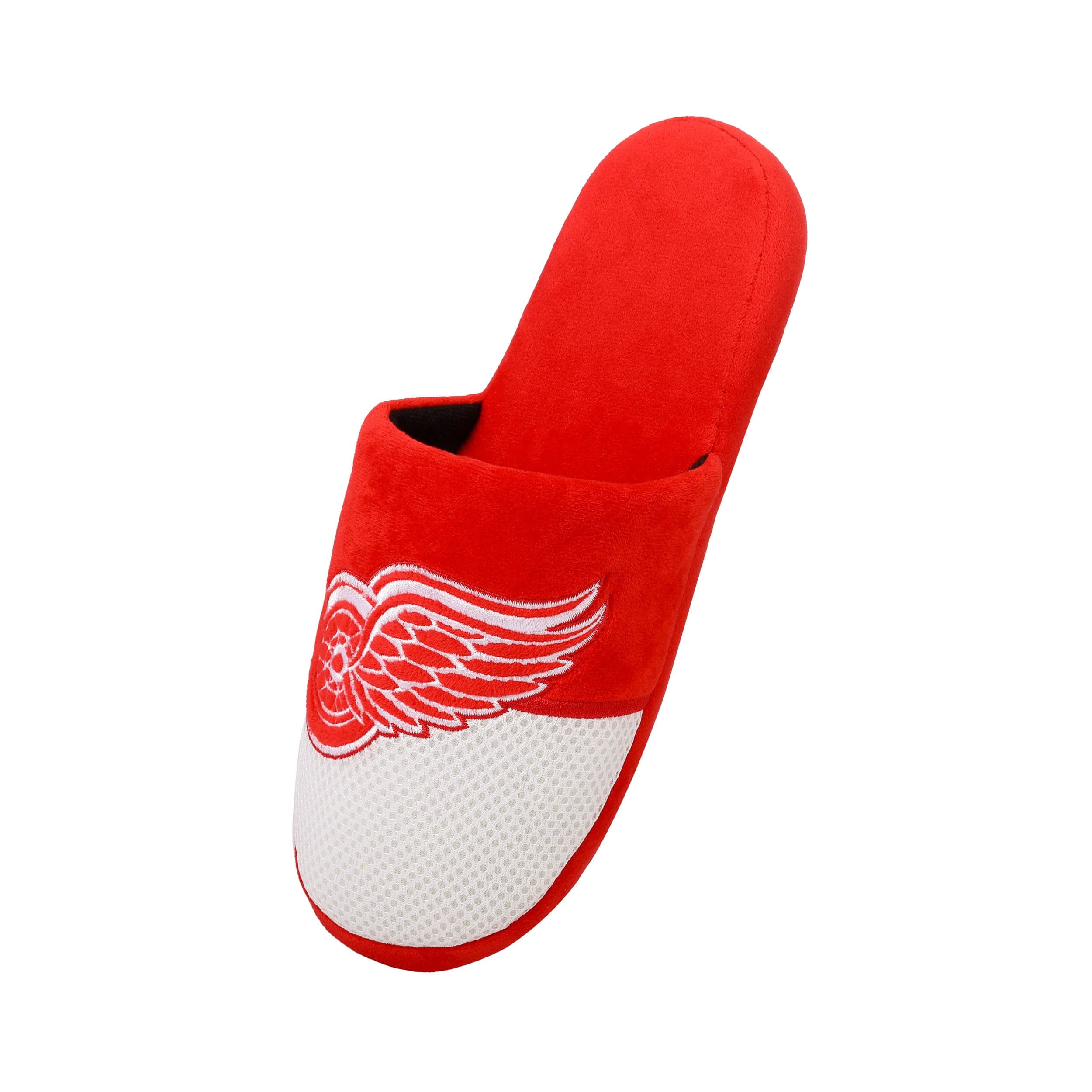 Detroit Red Wings NHL Mens Team Logo Staycation Slippers - Image 2