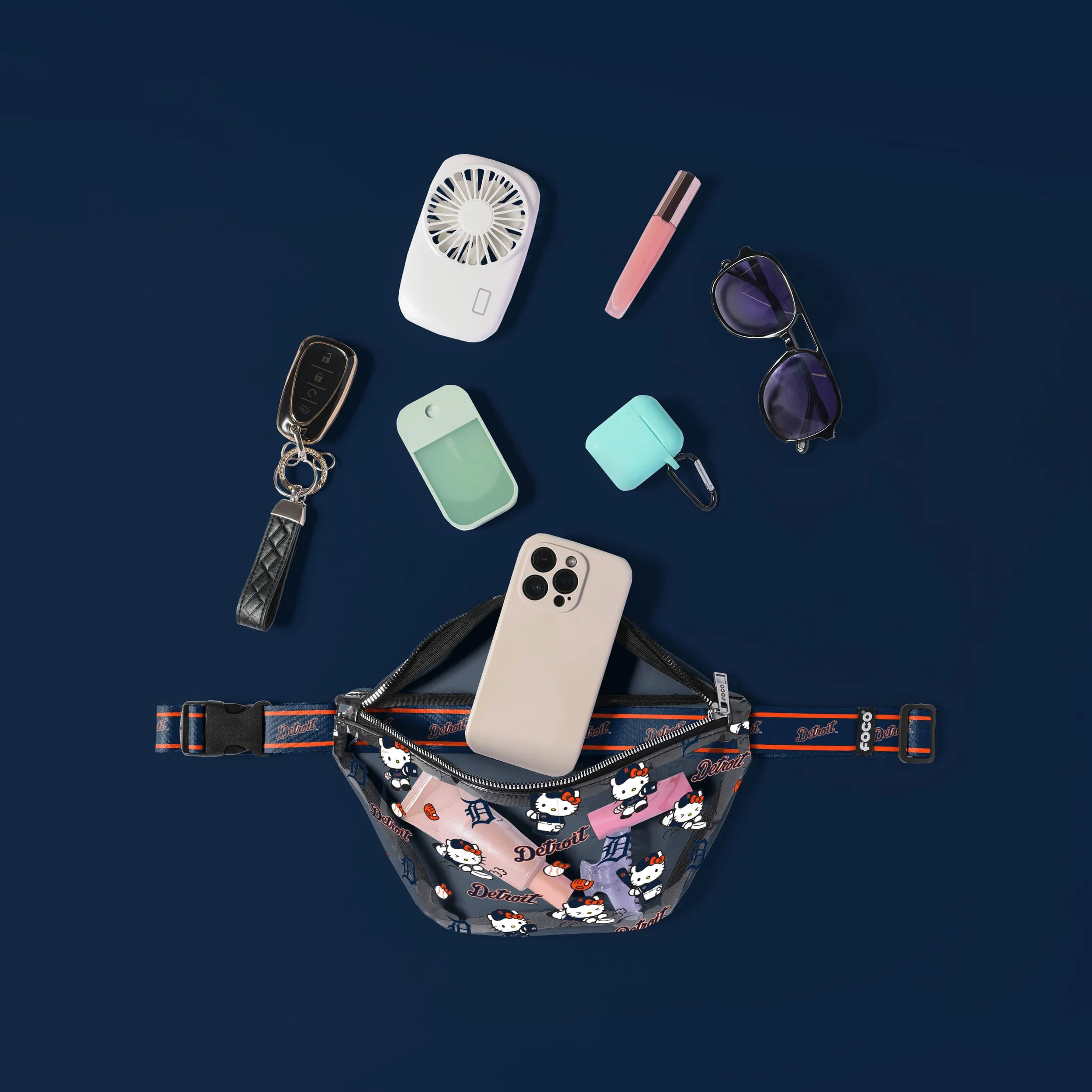 Detroit Tigers MLB Hello Kitty® Clear Fanny Pack (PREORDER - SHIPS MID JULY) - Image 3
