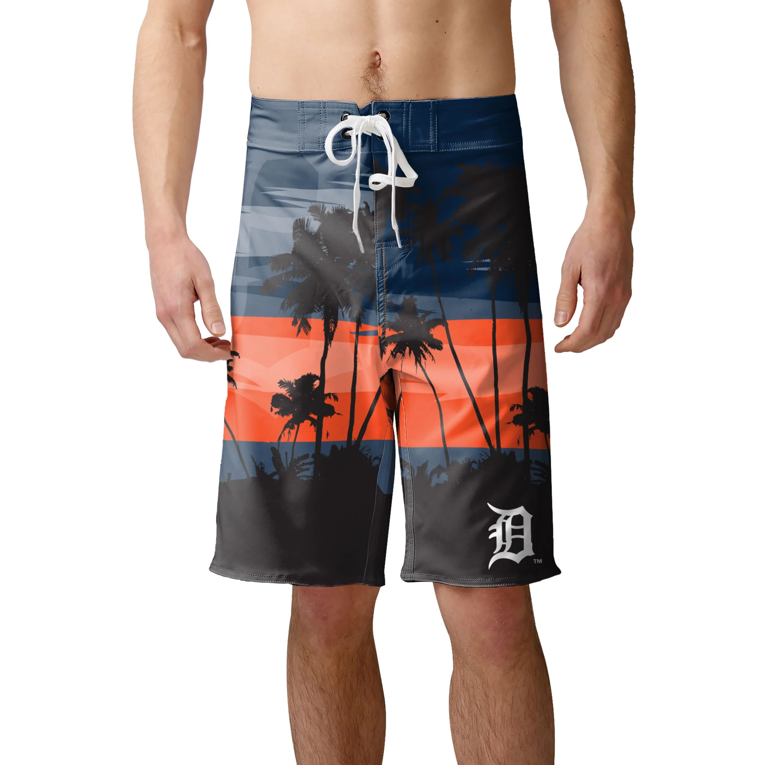 Detroit Tigers MLB Mens Sunset Boardshorts - Image 2