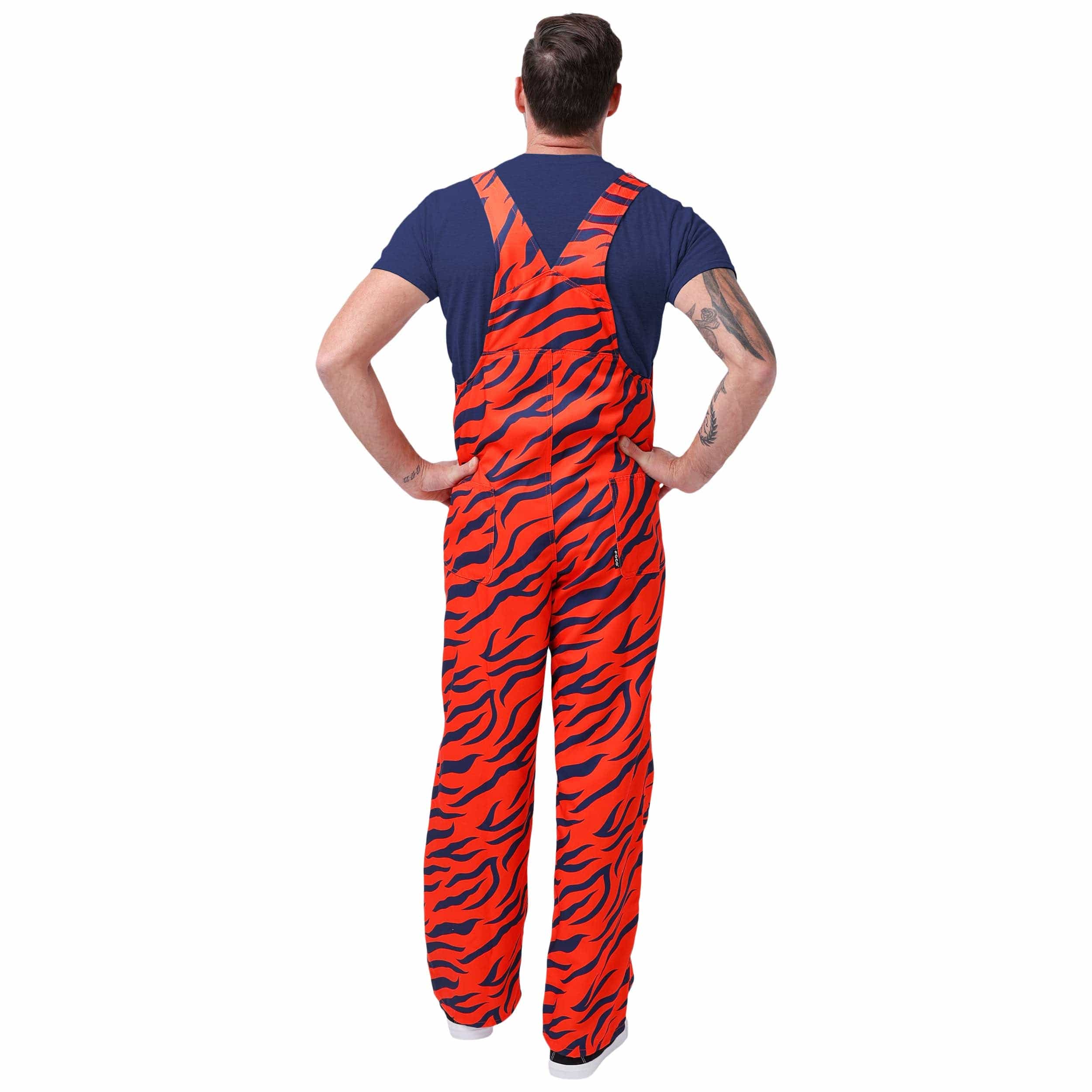 Detroit Tigers MLB Mens Tiger Stripe Thematic Bib Overalls - Image 2