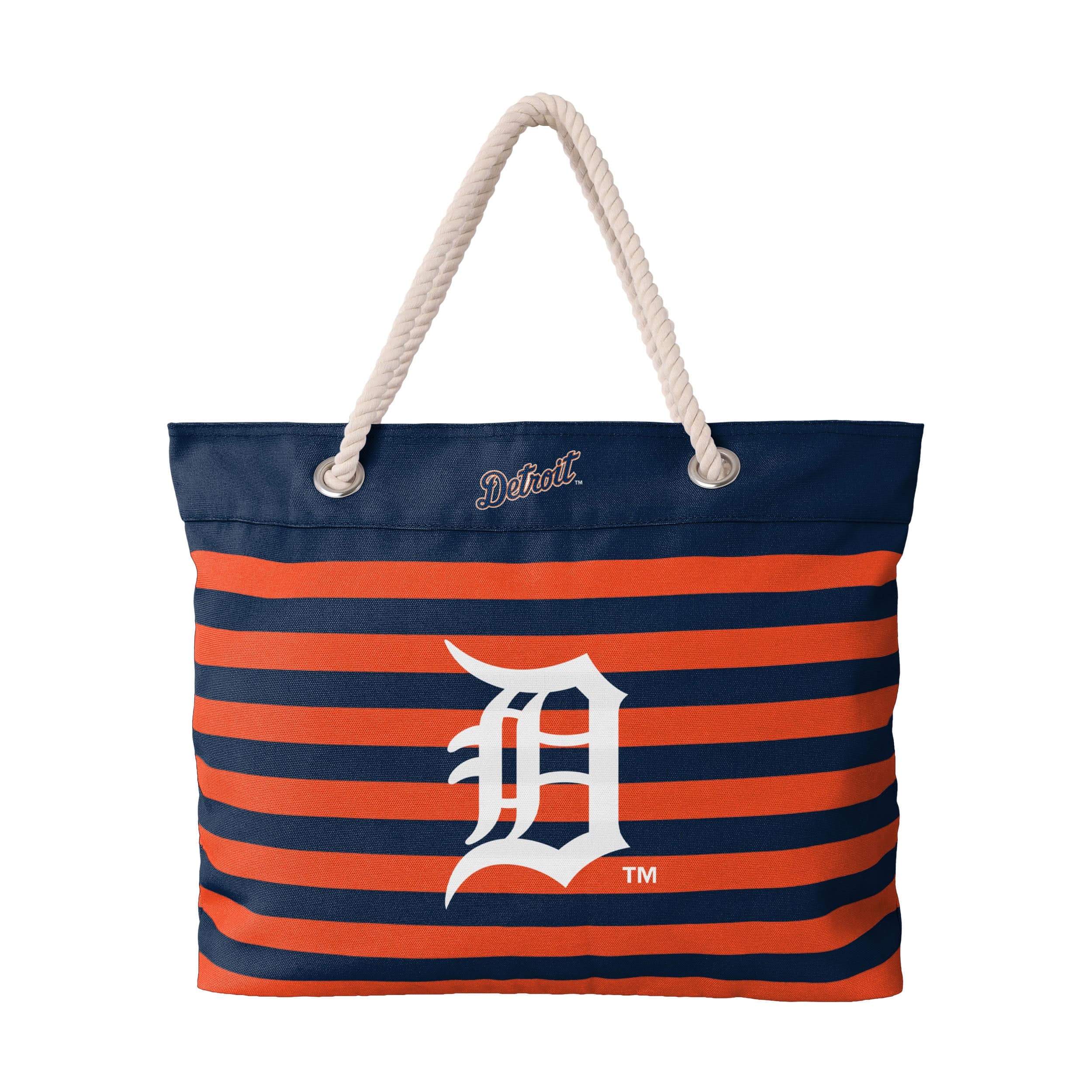 Detroit Tigers MLB Nautical Stripe Tote Bag