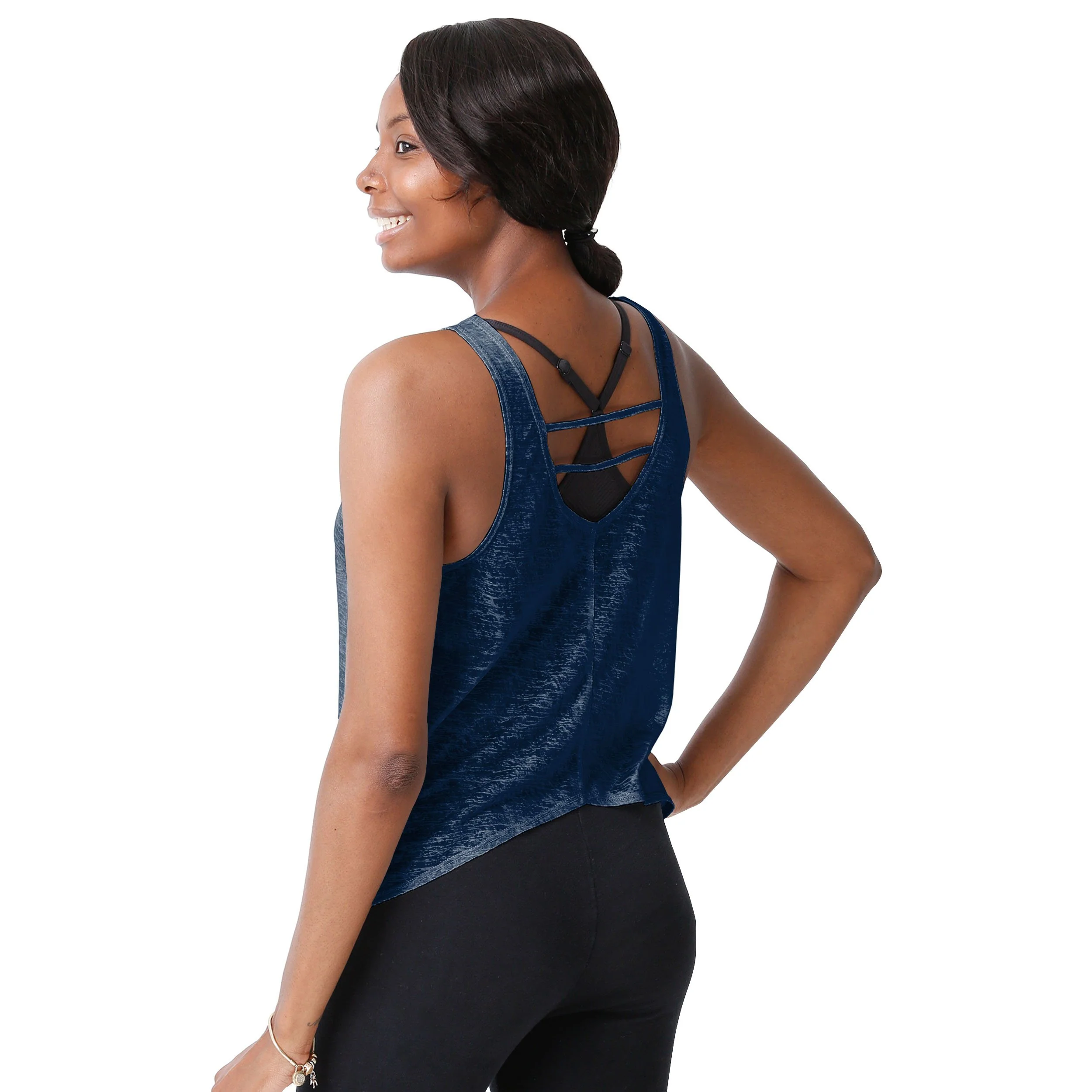 Detroit Tigers MLB Womens Burn Out Sleeveless Top - Image 3