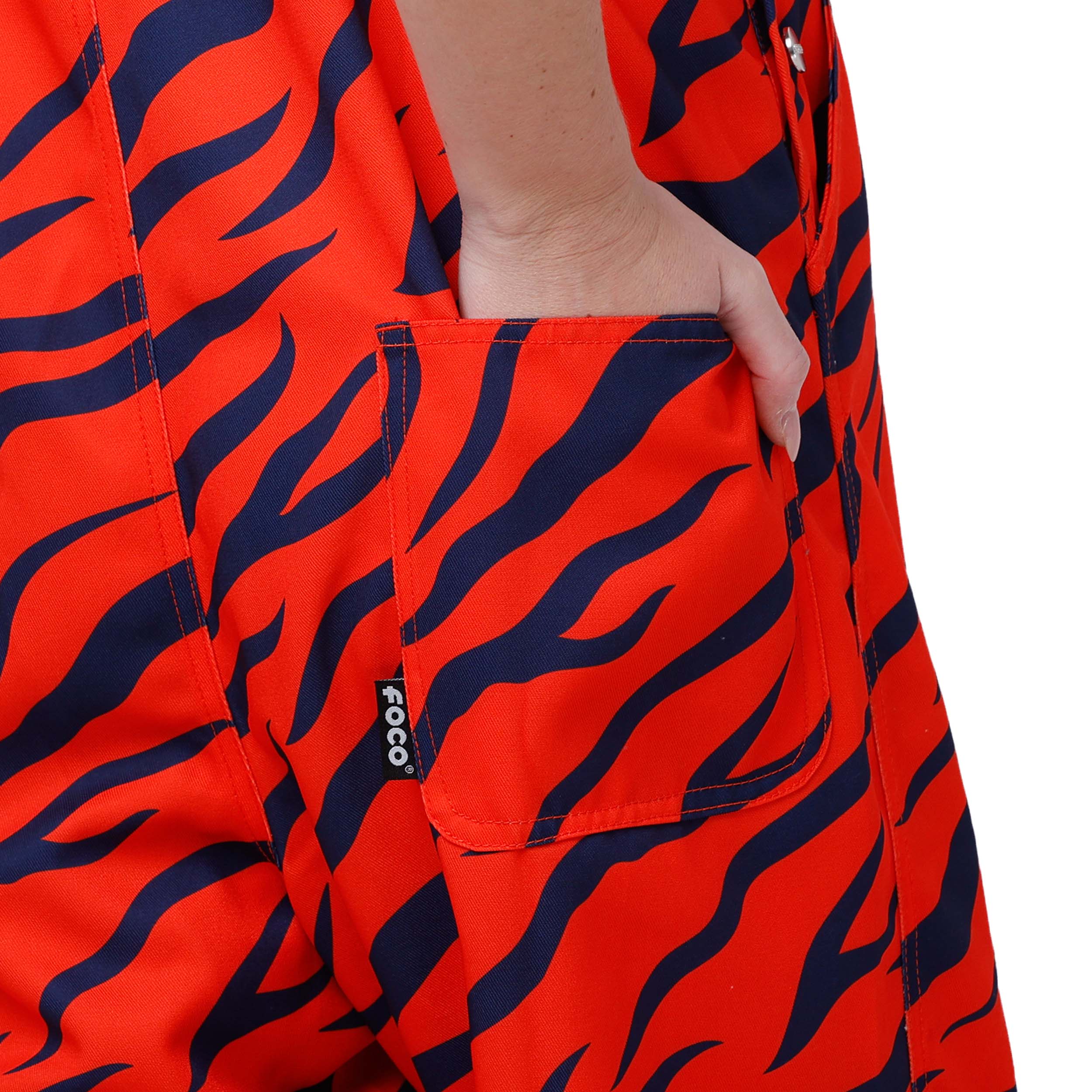 Detroit Tigers MLB Womens Tiger Stripe Thematic Bib Overalls - Image 6