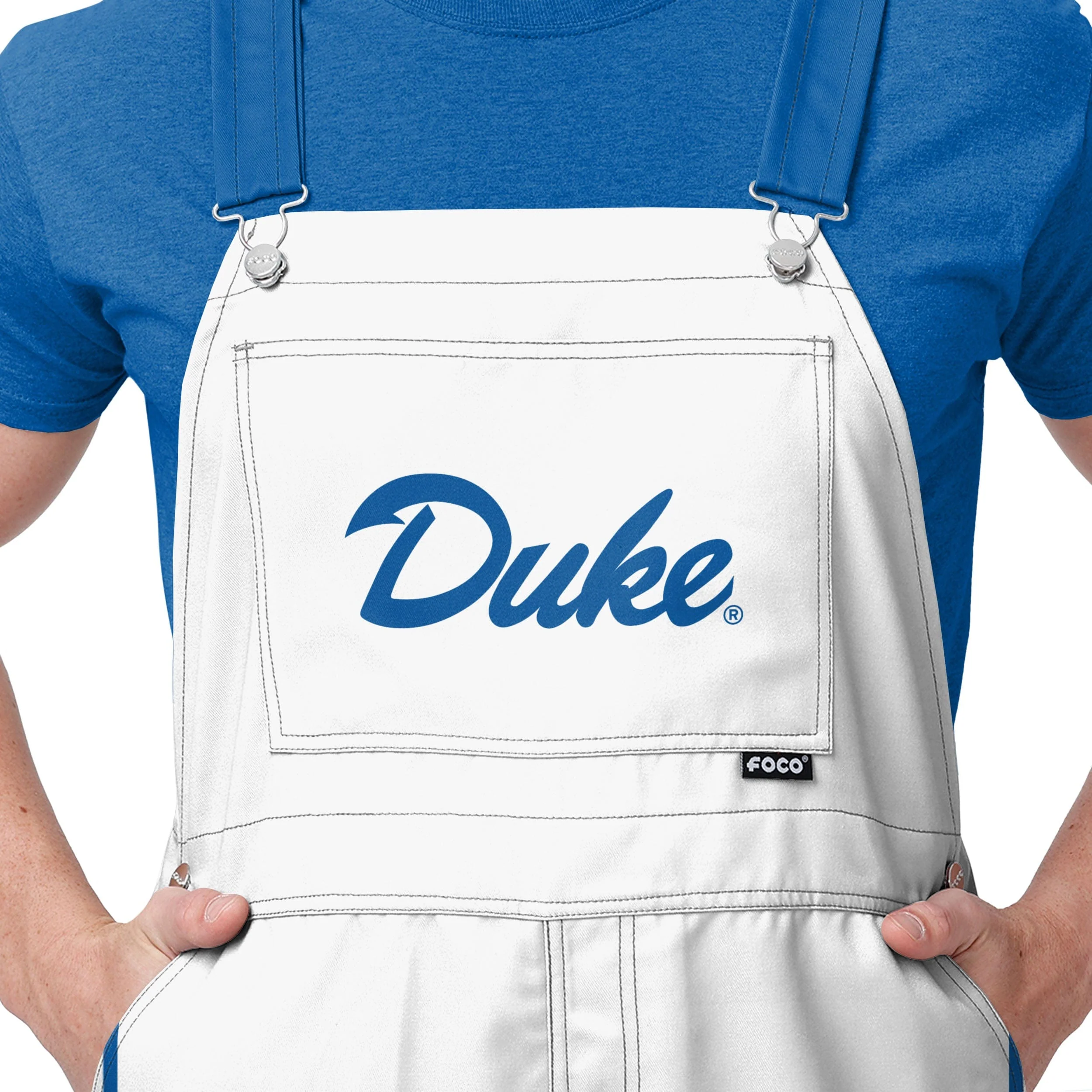 Duke Blue Devils NCAA Mens Big Logo Bib Overalls - Image 4