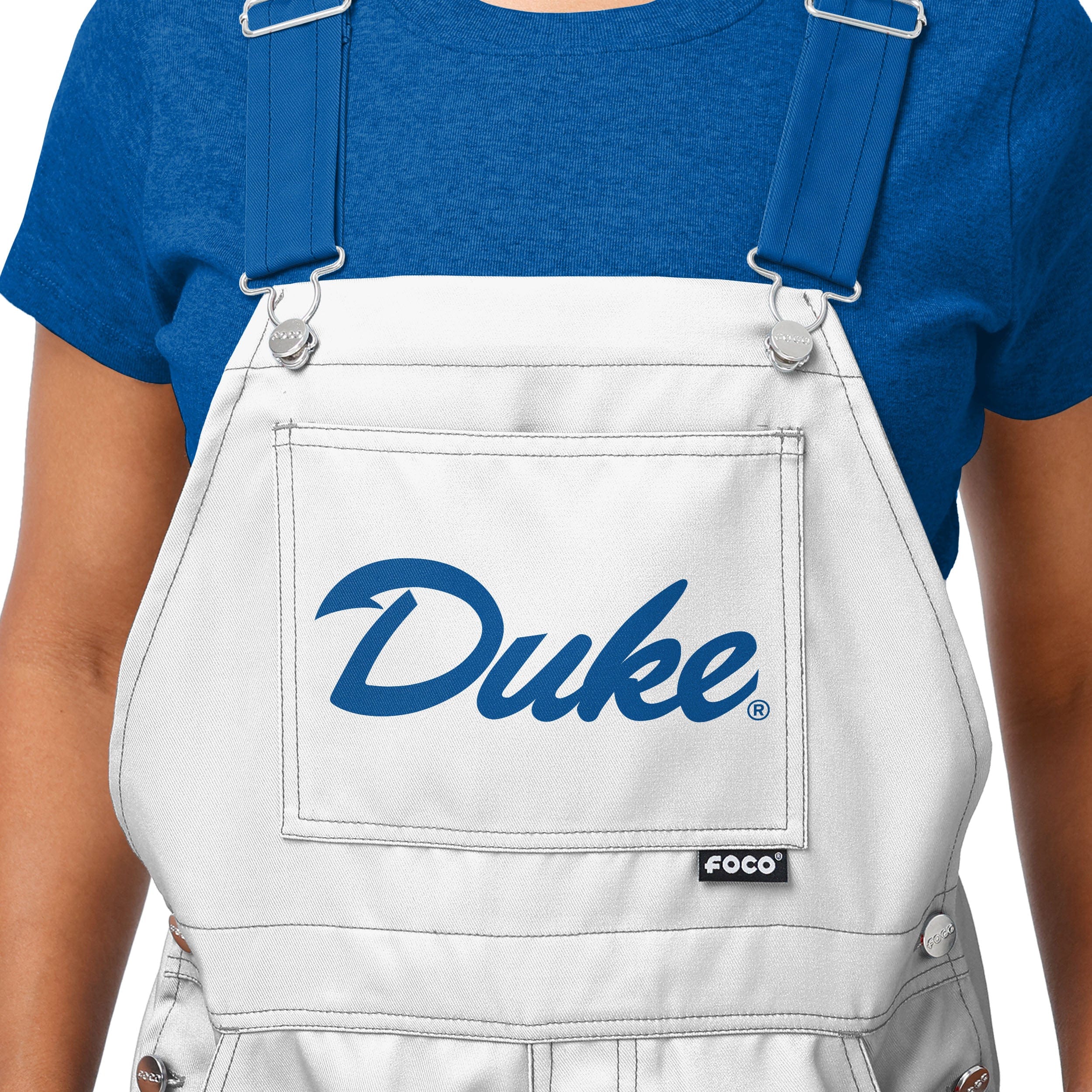 Duke Blue Devils NCAA Womens Big Logo Bib Overalls - Image 4