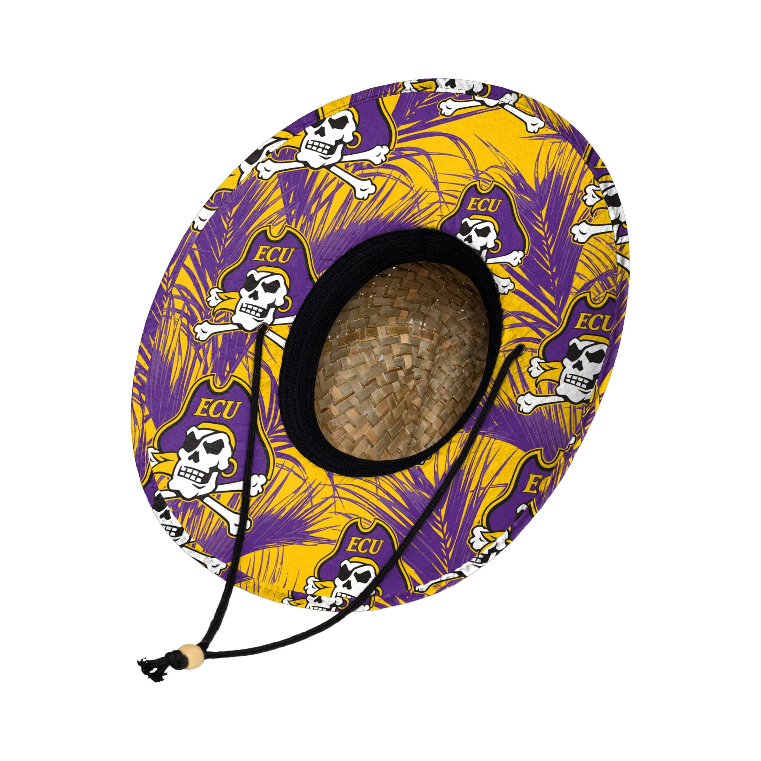 East Carolina Pirates NCAA Floral Straw Hat - Image 2
