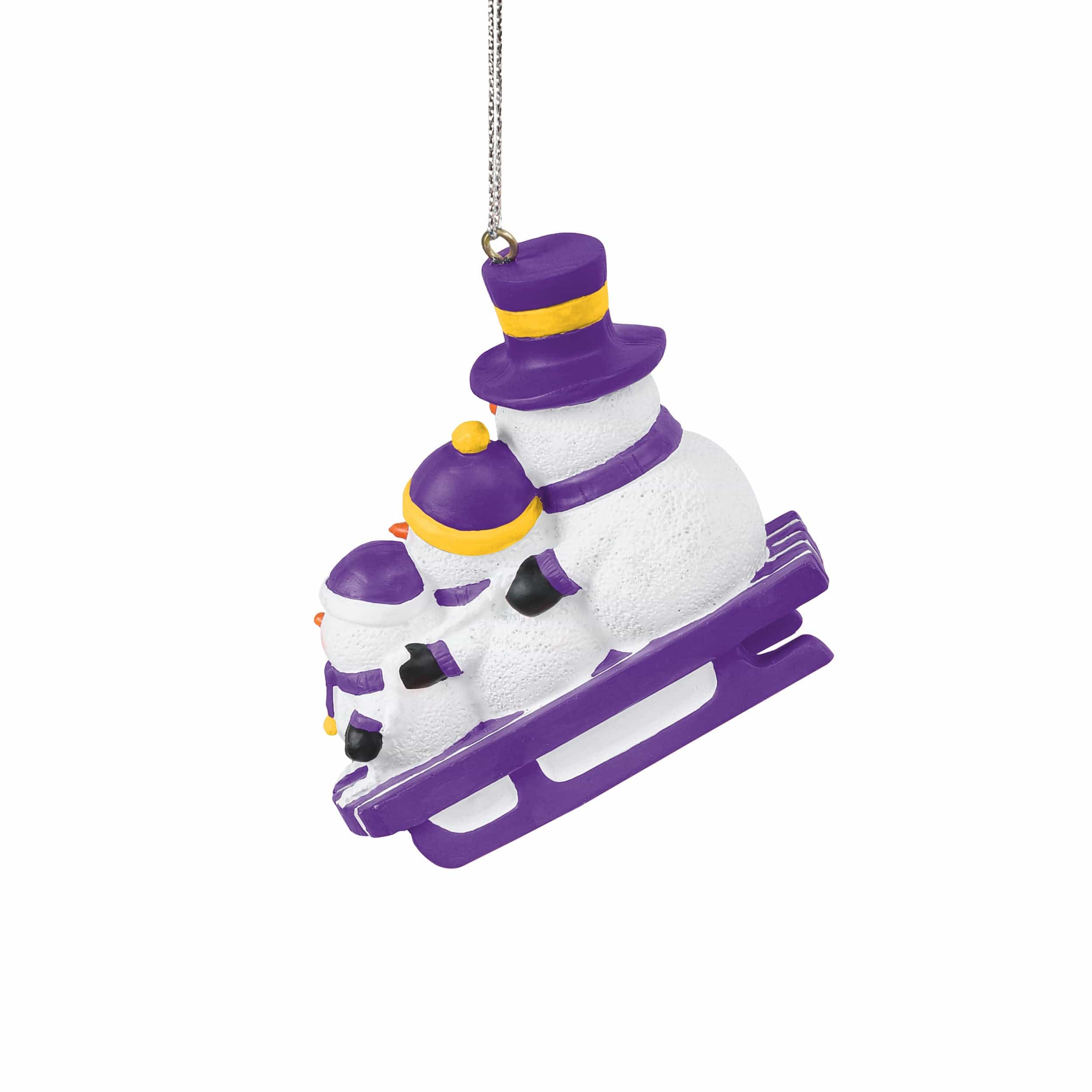 East Carolina Pirates NCAA Sledding Snowmen Ornament - Image 3