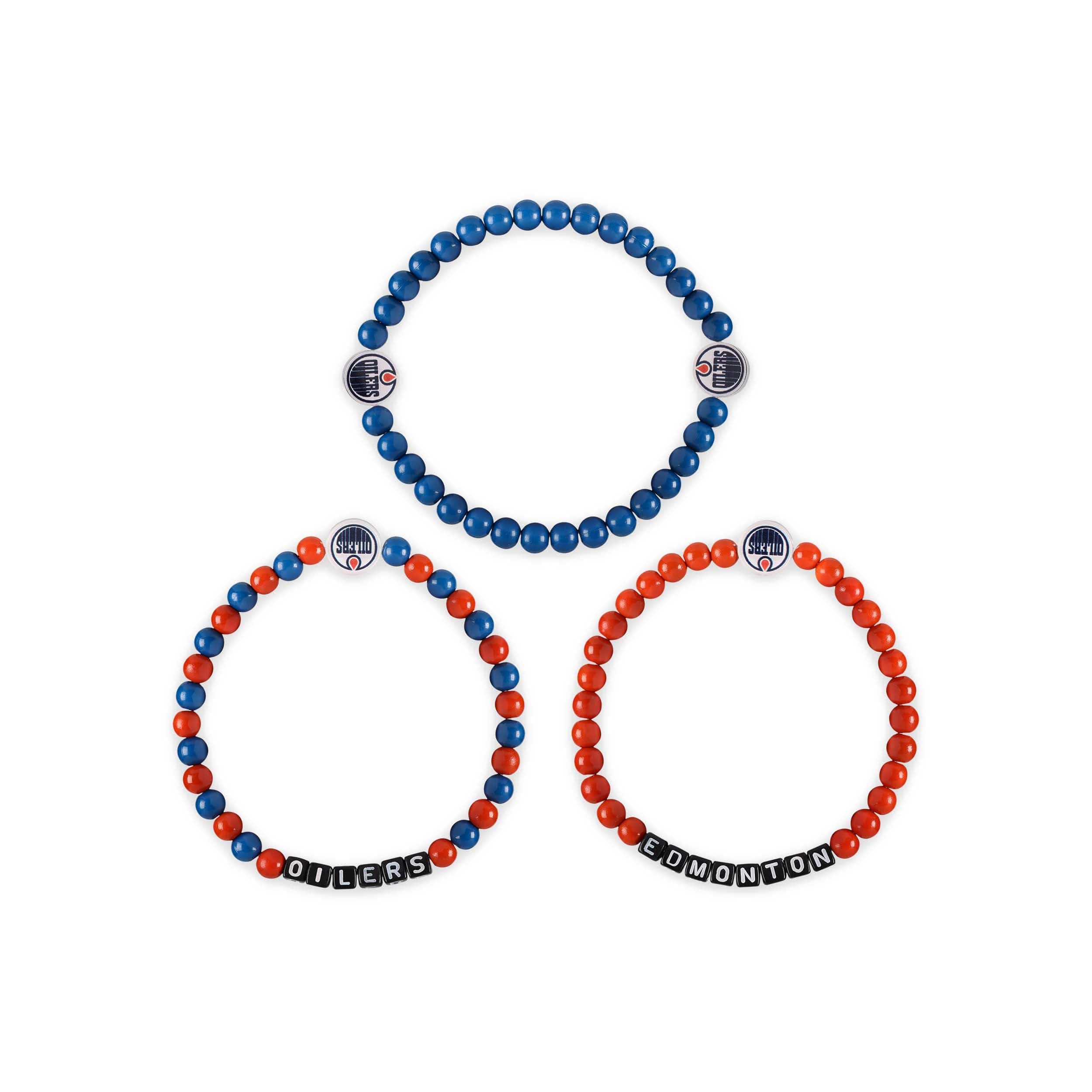 Edmonton Oilers NHL 3 Pack Beaded Friendship Bracelet - Image 3