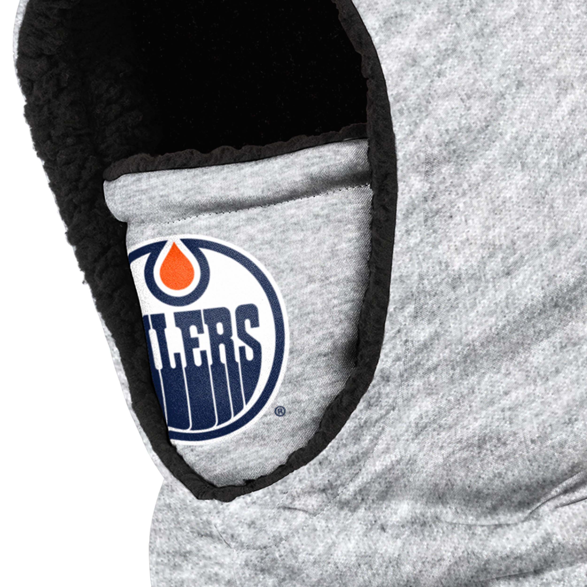 Edmonton Oilers NHL Heather Grey Big Logo Hooded Gaiter - Image 3