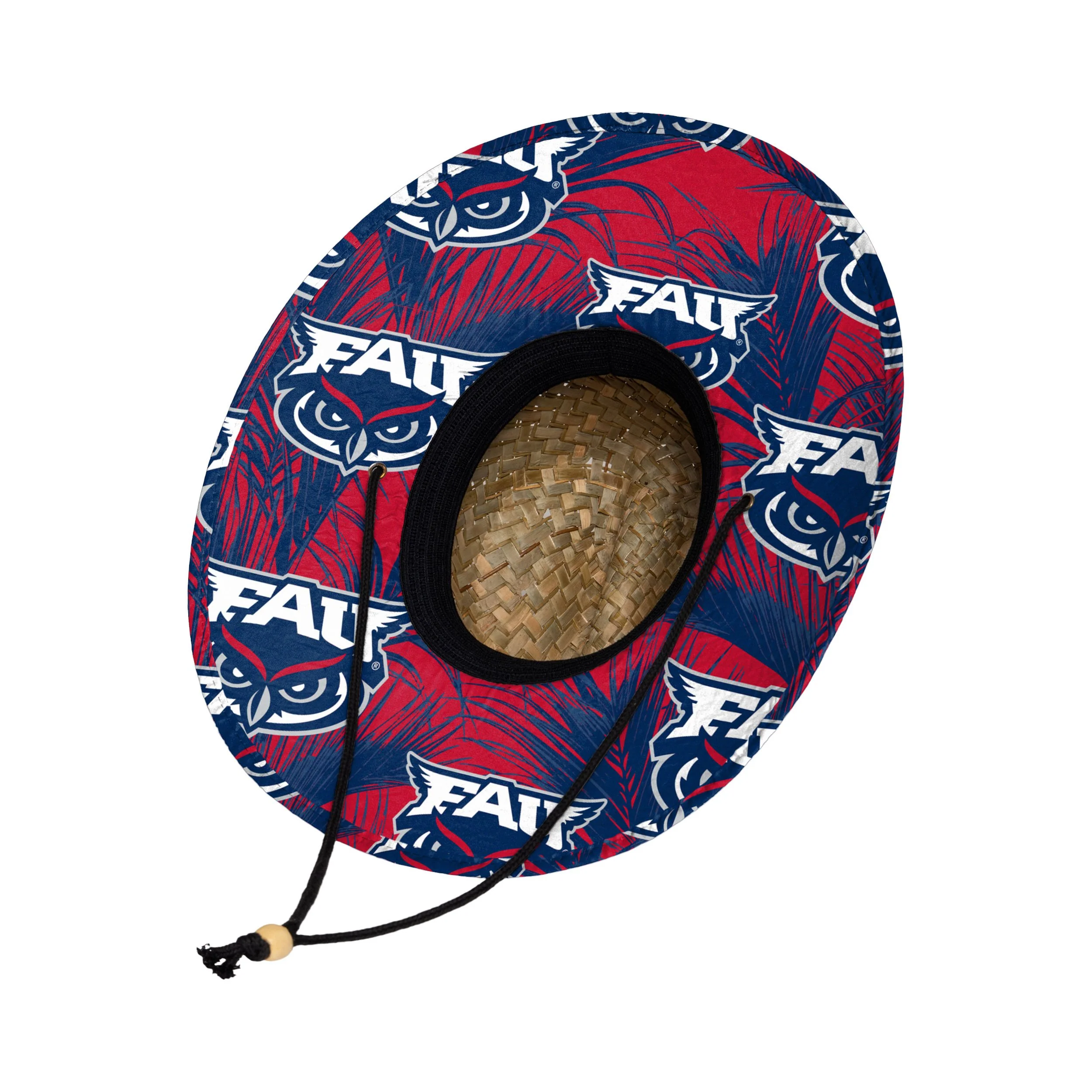 Florida Atlantic Owls NCAA Floral Straw Hat - Image 2
