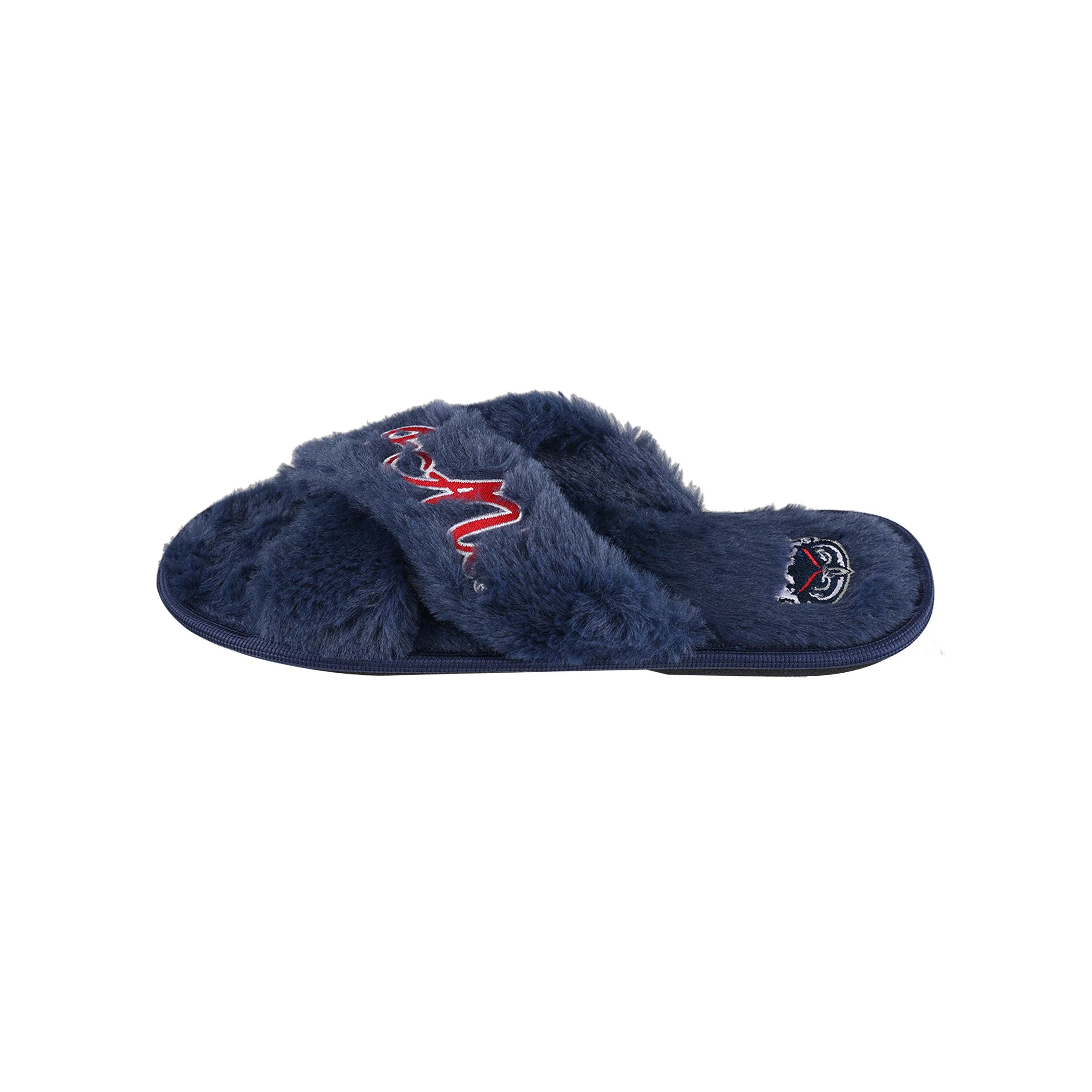 Florida Atlantic Owls NCAA Womens Script Wordmark Fur Cross Slide - Image 4