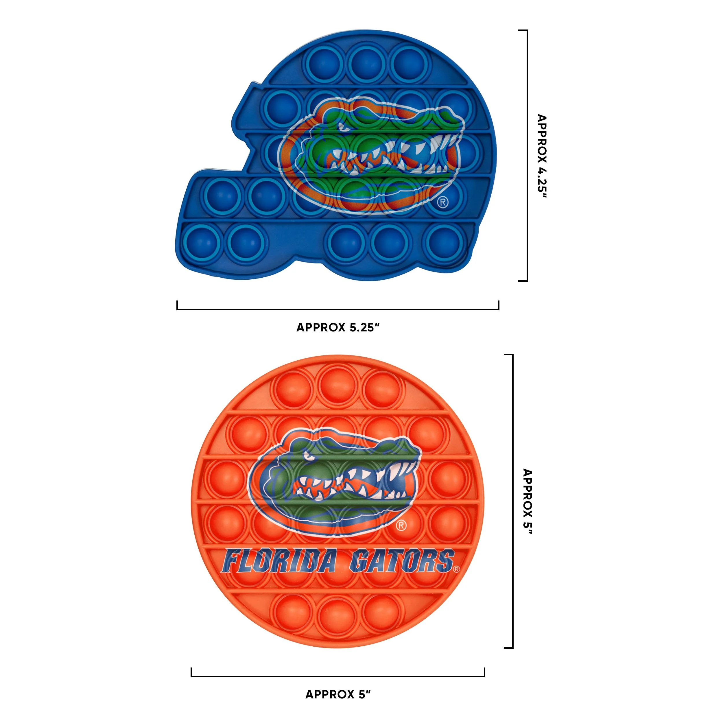 Florida Gators NCAA 2 Pack Helmet & Circle Push-Itz Fidget - Image 2