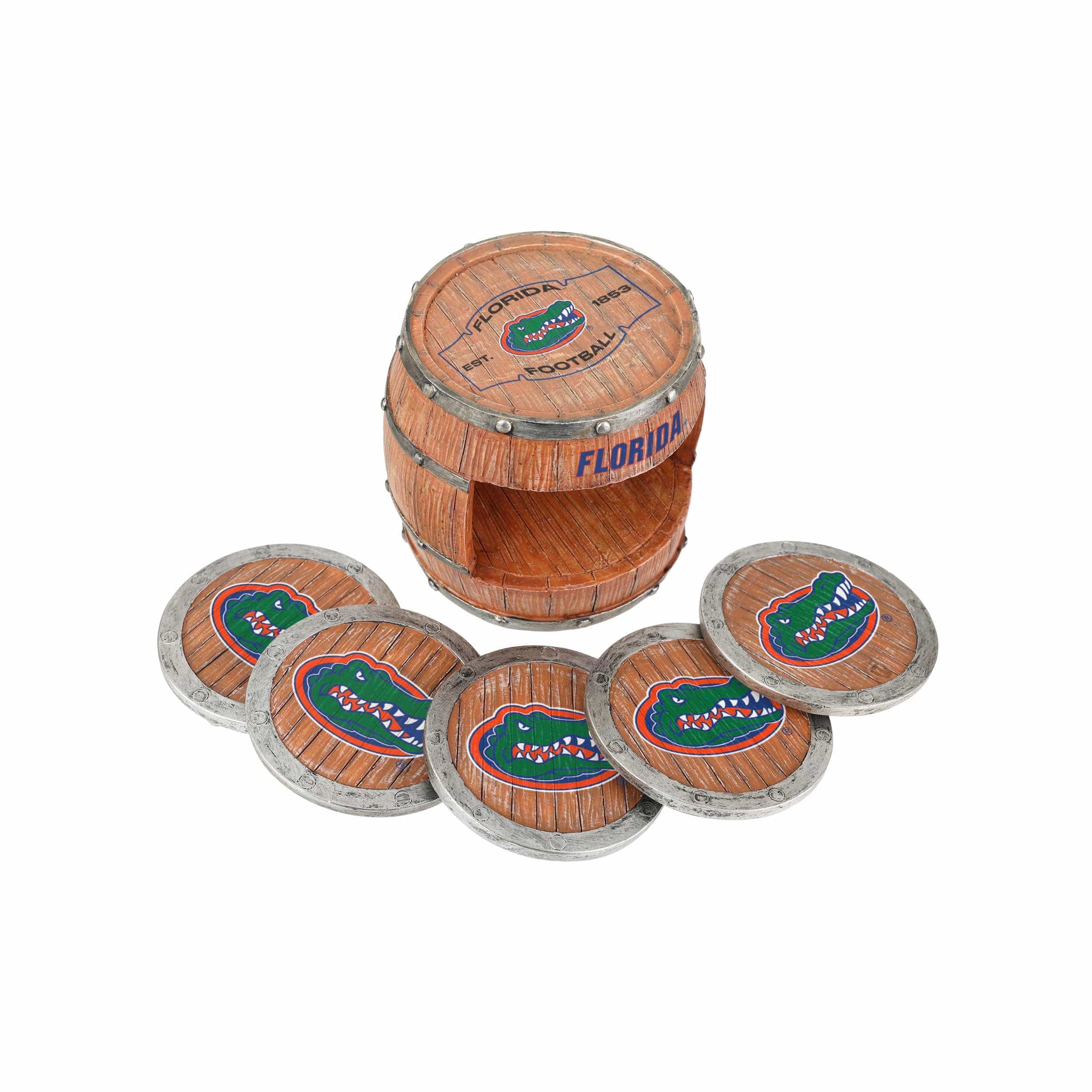 Florida Gators NCAA 5 Pack Barrel Coaster Set - Image 3