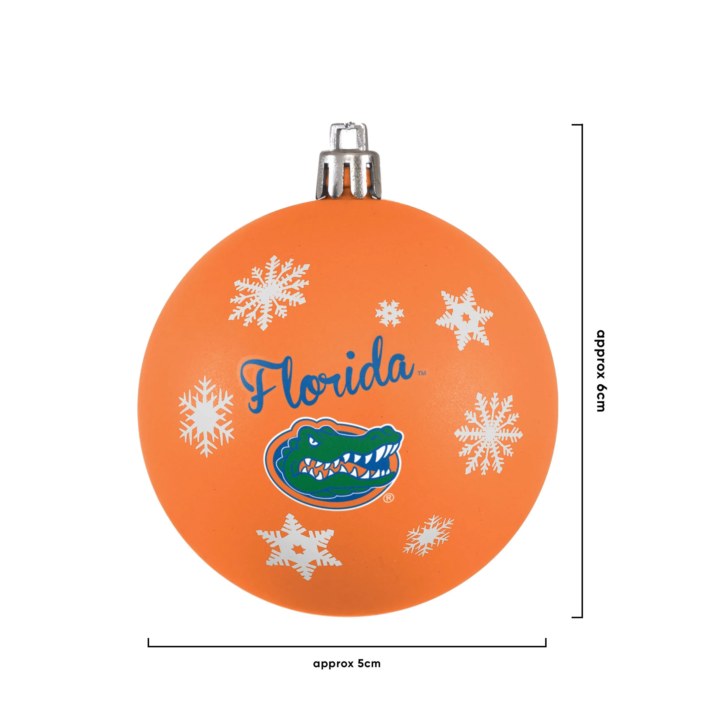 Florida Gators NCAA 5 Pack Shatterproof Ball Ornament Set - Image 3