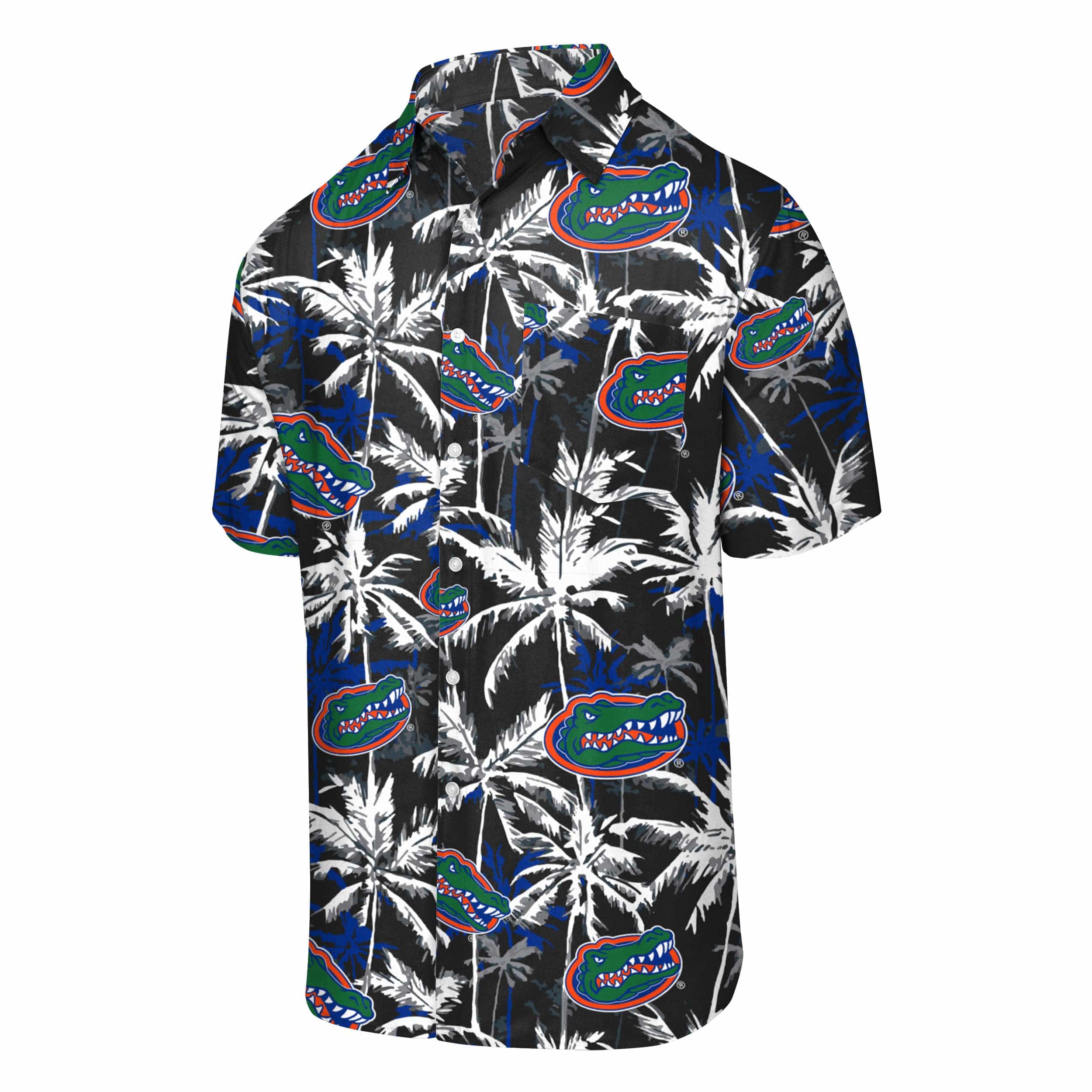 Florida Gators NCAA Mens Black Floral Button Up Shirt - Image 4
