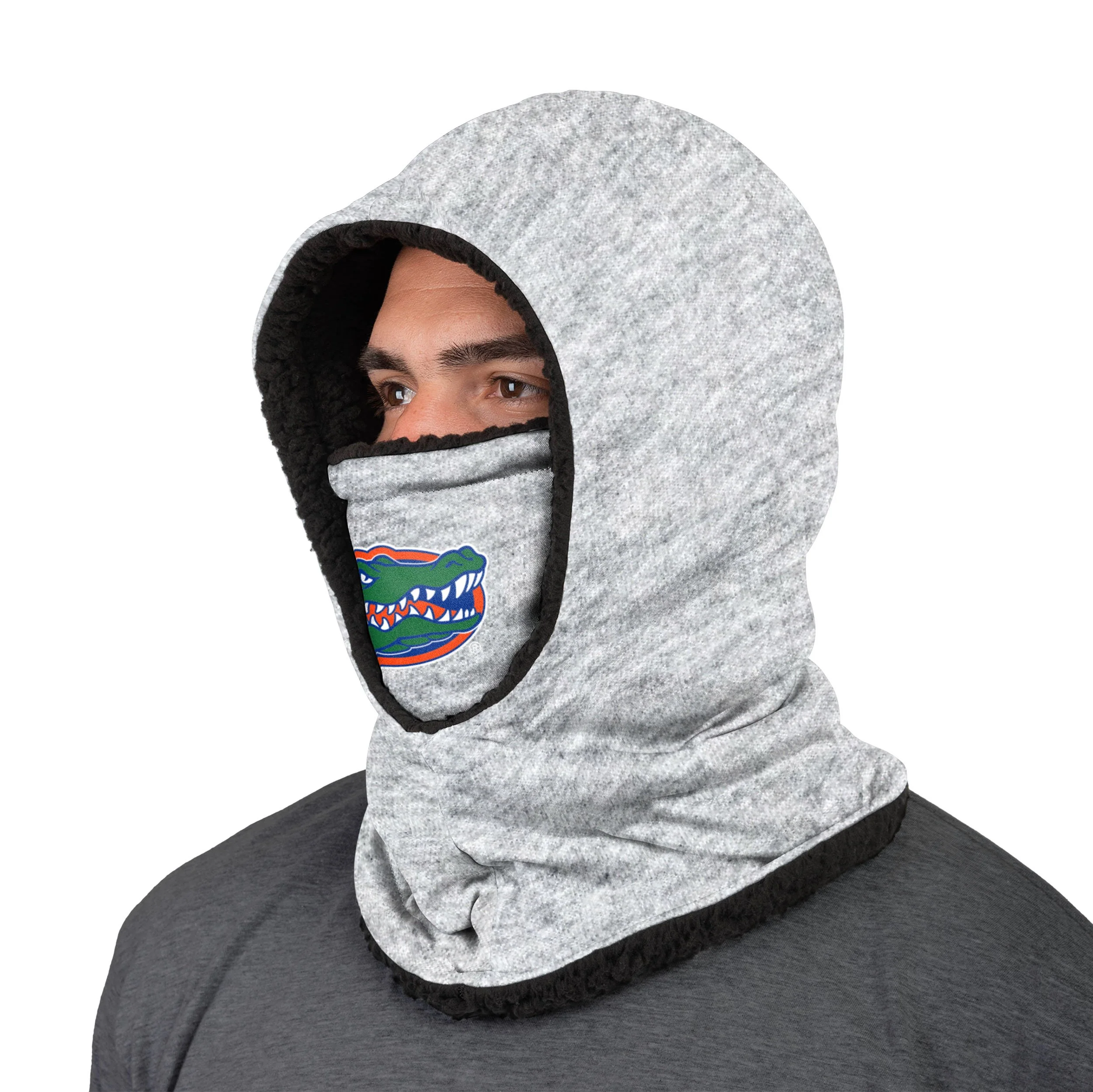 Florida Gators NCAA Heather Grey Big Logo Hooded Gaiter - Image 2